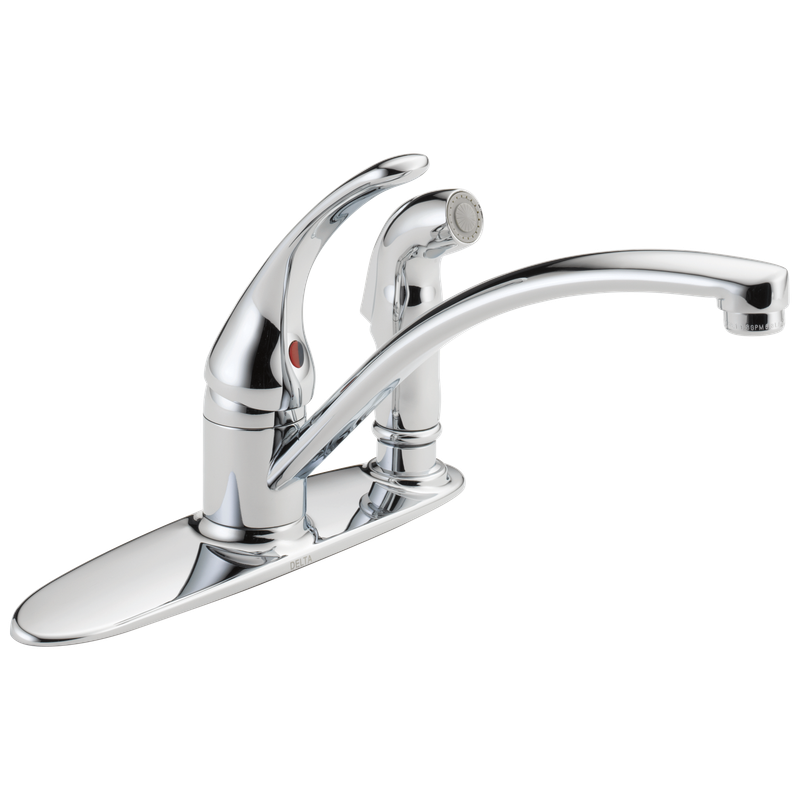 Delta Foundations® Single Handle Kitchen Faucet with Integral Spray