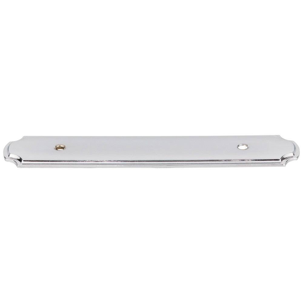 Hardware Resources 6-1/8" O.L. (96 mm Center-to-Center) Polished Chrome Pull Backplate