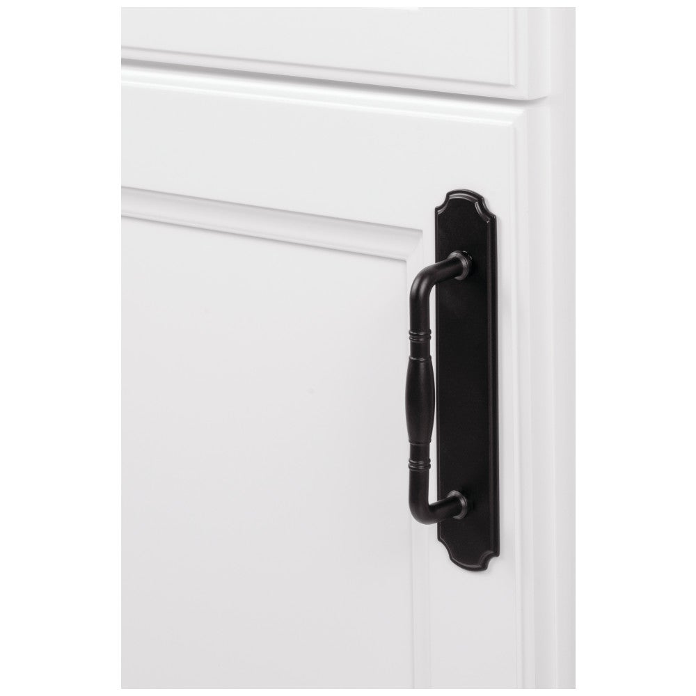 Hardware Resources 6-1/8" O.L. (96 mm Center-to-Center) Satin Nickel Rope Pull Backplate