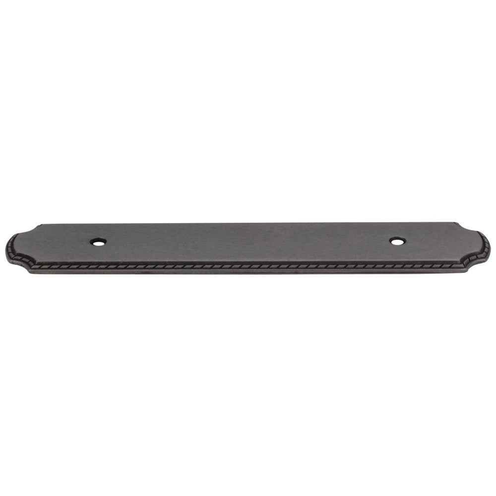 Hardware Resources 6-1/8" O.L. (96 mm Center-to-Center) Satin Nickel Rope Pull Backplate