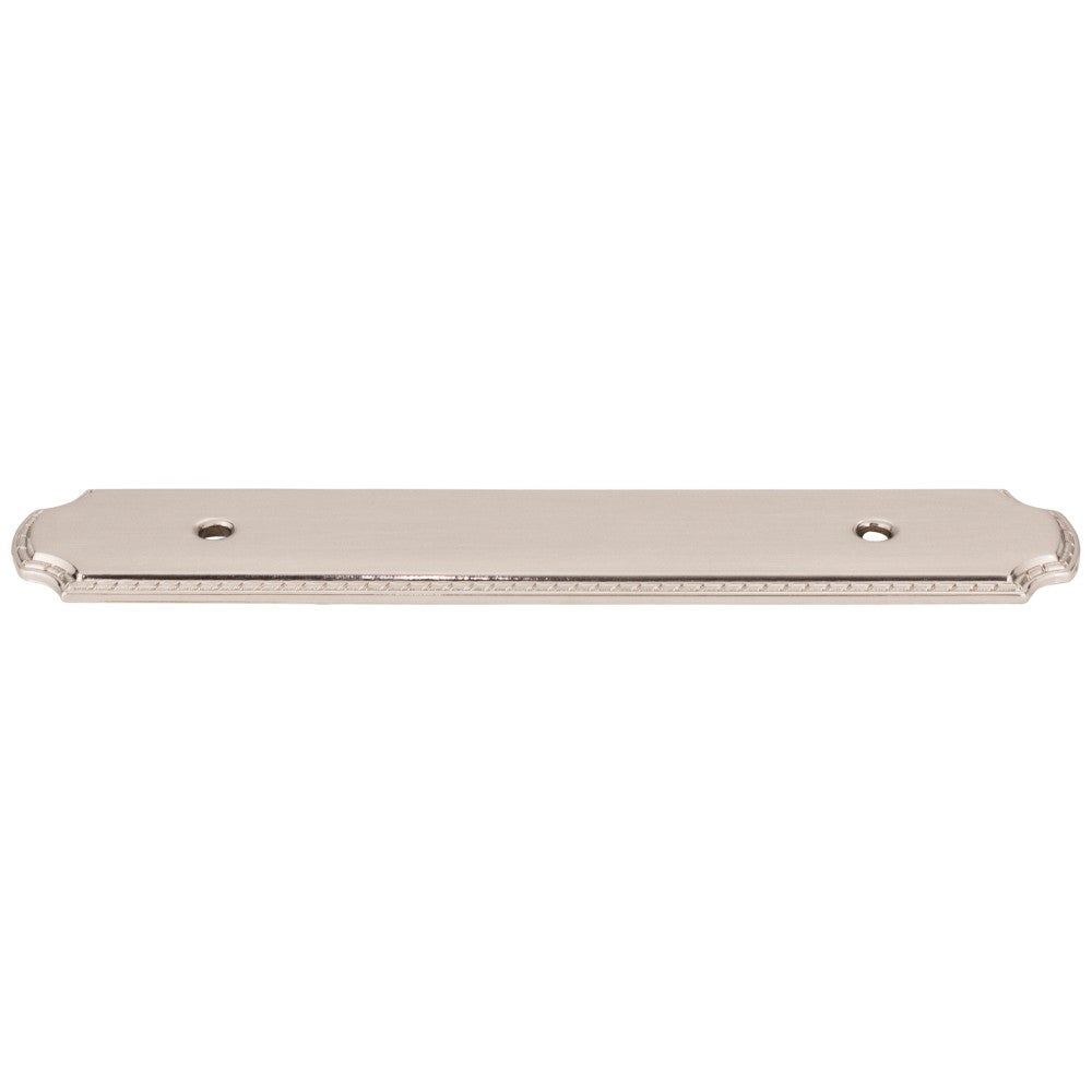 Hardware Resources 6-1/8" O.L. (96 mm Center-to-Center) Satin Nickel Rope Pull Backplate