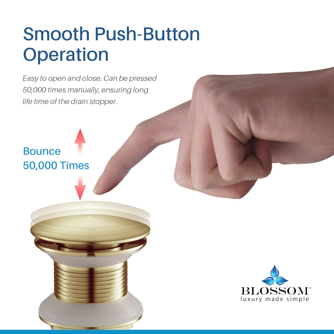 Blossom 1-1/4" Brass Pop up with NO Overflow