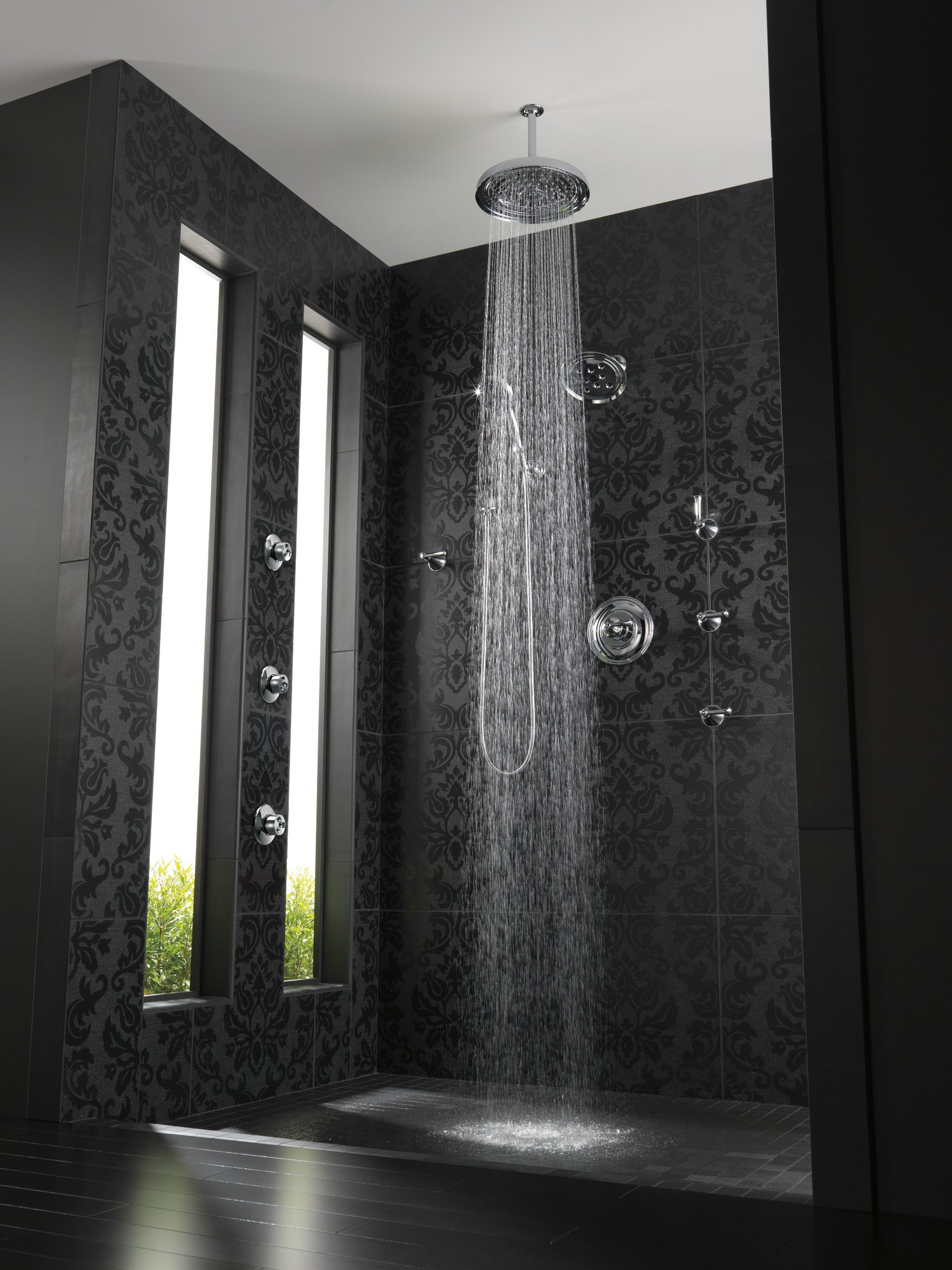 Brizo Essential™ Shower 6" Ceiling Mount Shower Arm And Round Flange