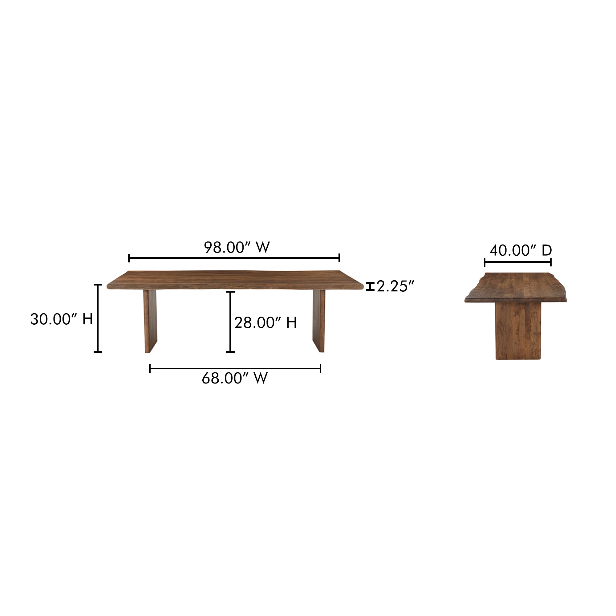 Moes Lila Large Dining Table Brown BB-1014-03-0