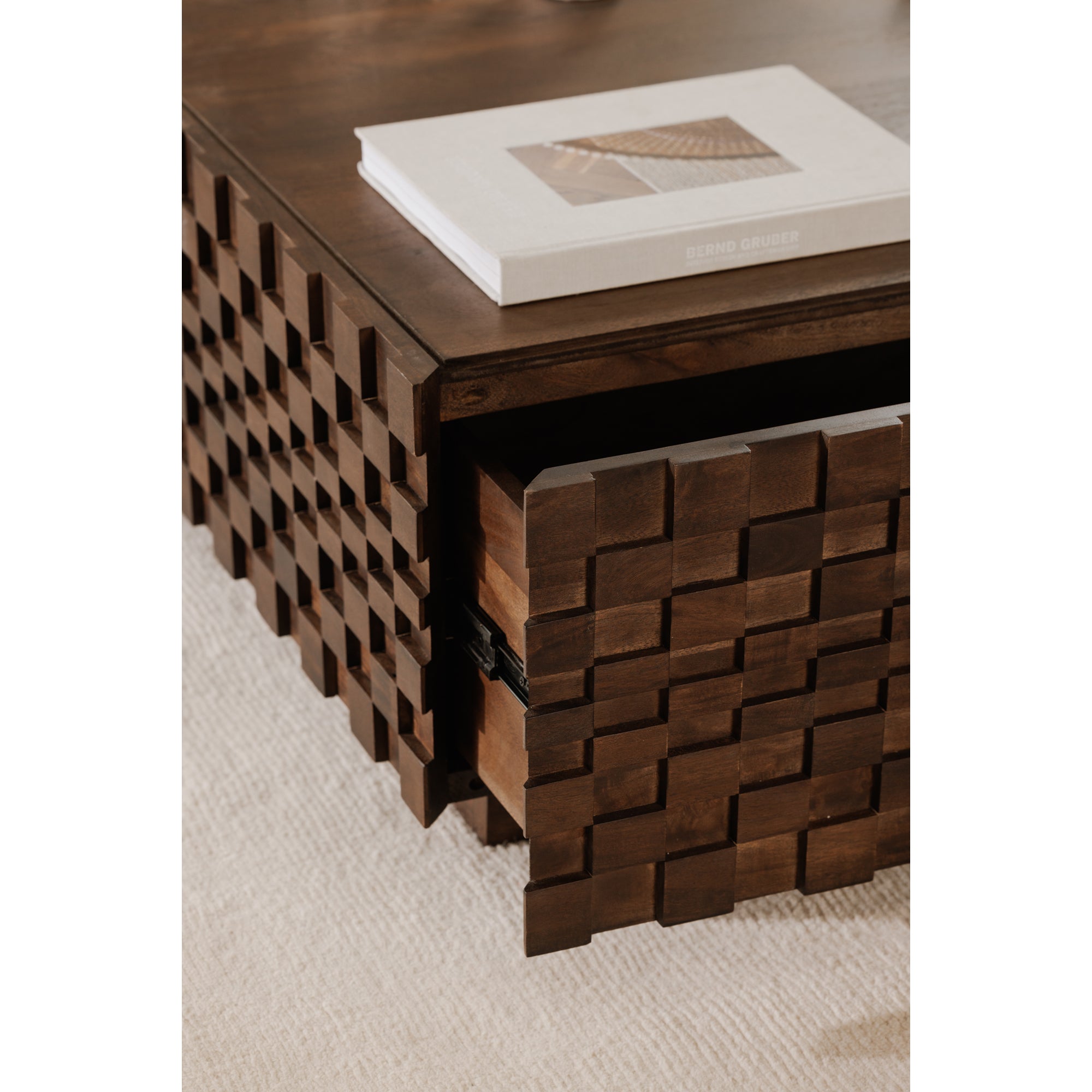 Moes Easton Storage Coffee Table Brown BB-1018-03