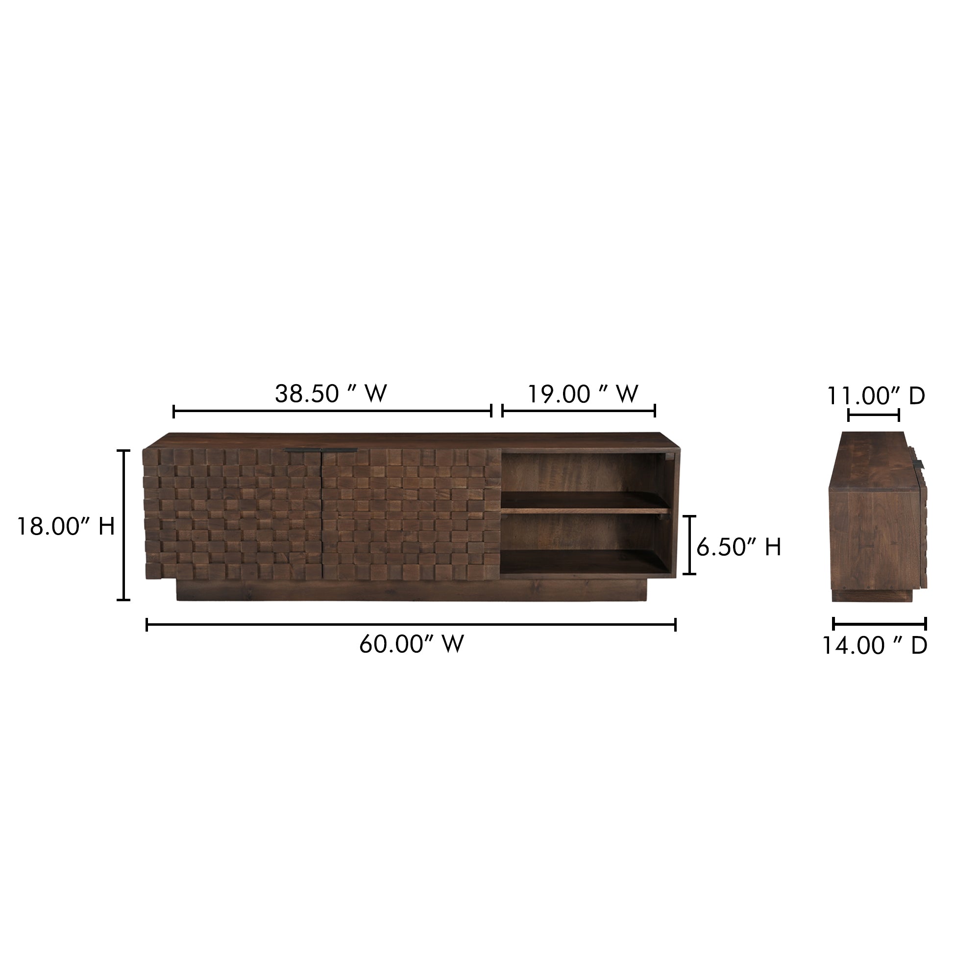 Moes Easton Media Cabinet Brown BB-1020-03
