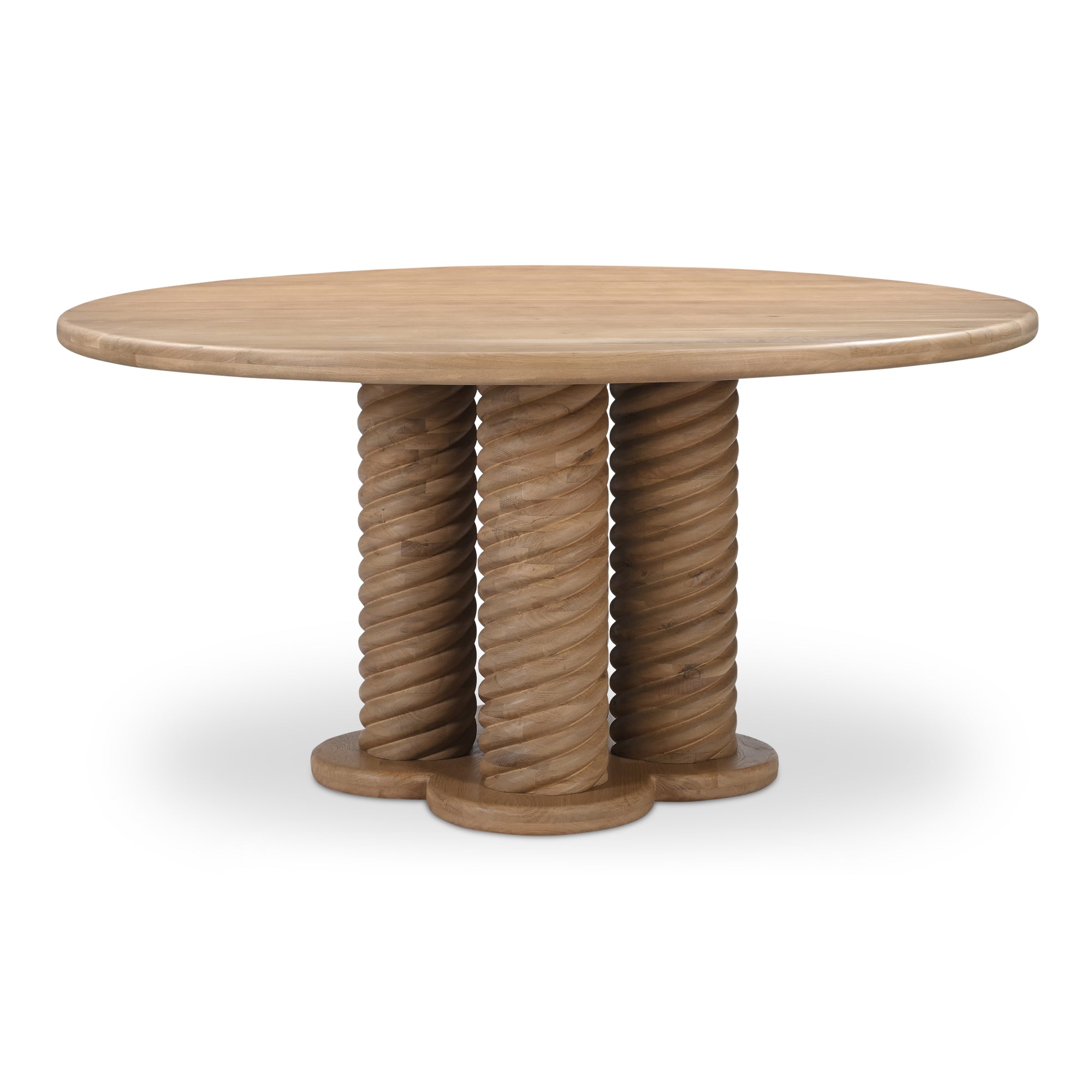 Moes Treccia Round Dining Table Oak BB-1028-24-0