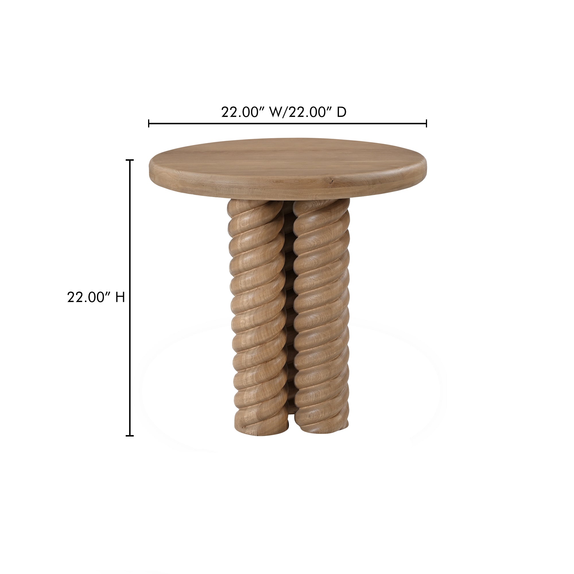 Moes Treccia Side Table Oak BB-1030-24