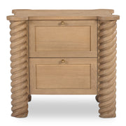 Moes Treccia 2 Drawer Nightstand Oak BB-1031-24