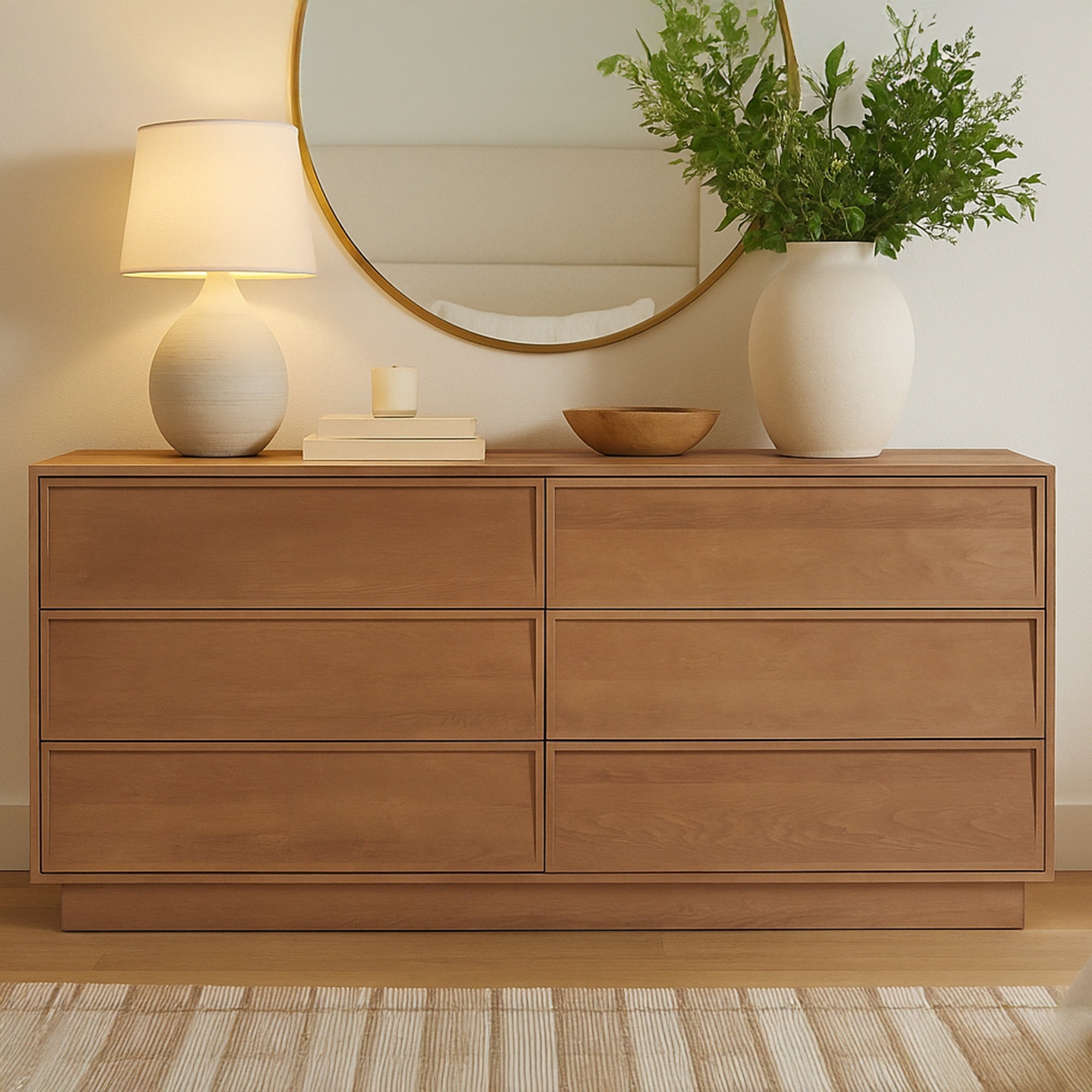 Moes Hudson 6 Drawer Dresser Natural BB-1046-24