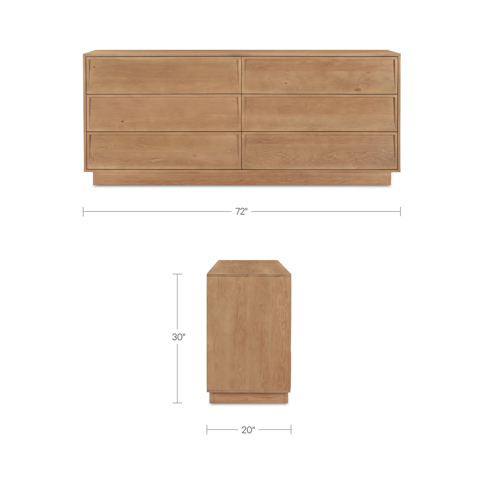 Moes Hudson 6 Drawer Dresser Natural BB-1046-24
