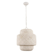 Rustic 3-Light White Dry Rated Farmhouse Island Pendant Hanging Light