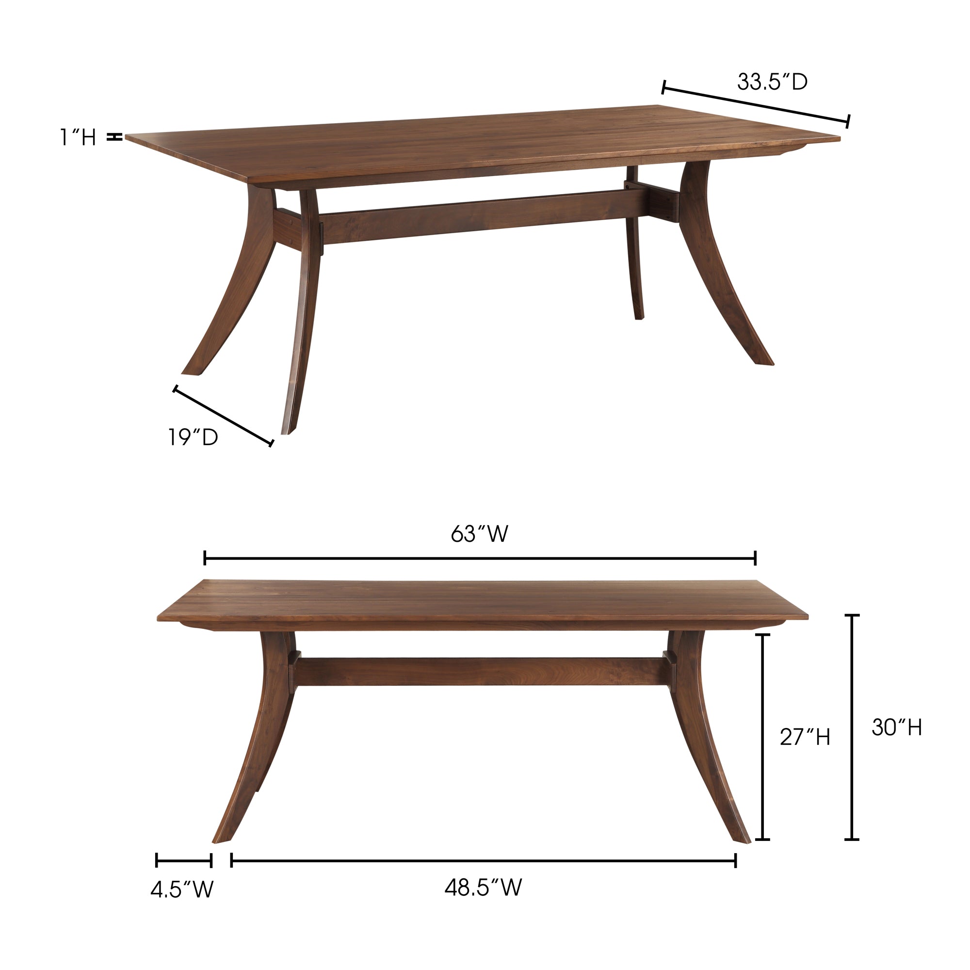 Moes Florence Small Dining Table Brown BC-1001-03