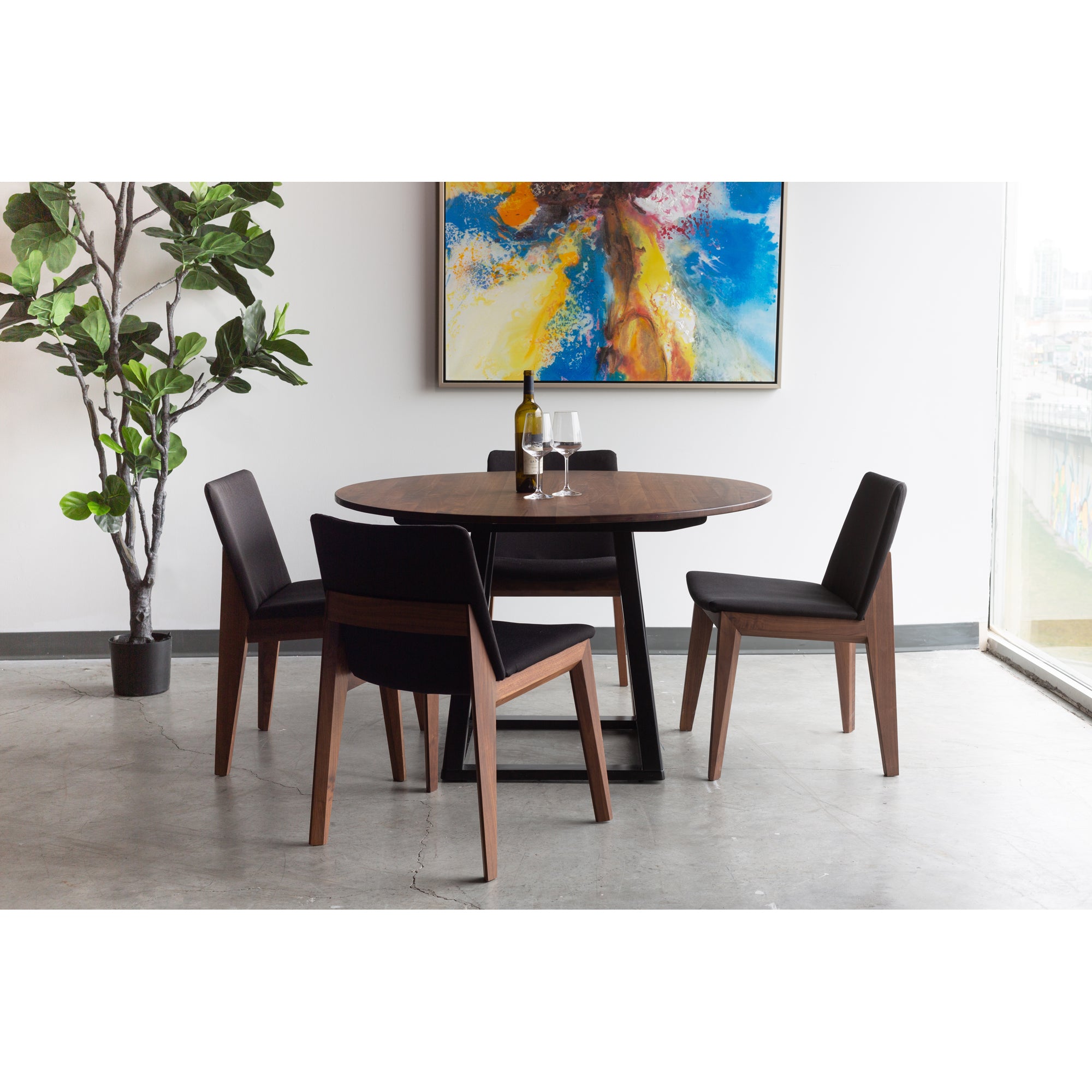 Moes Deco Dining Chair Black- Set Of Two BC-1016-02