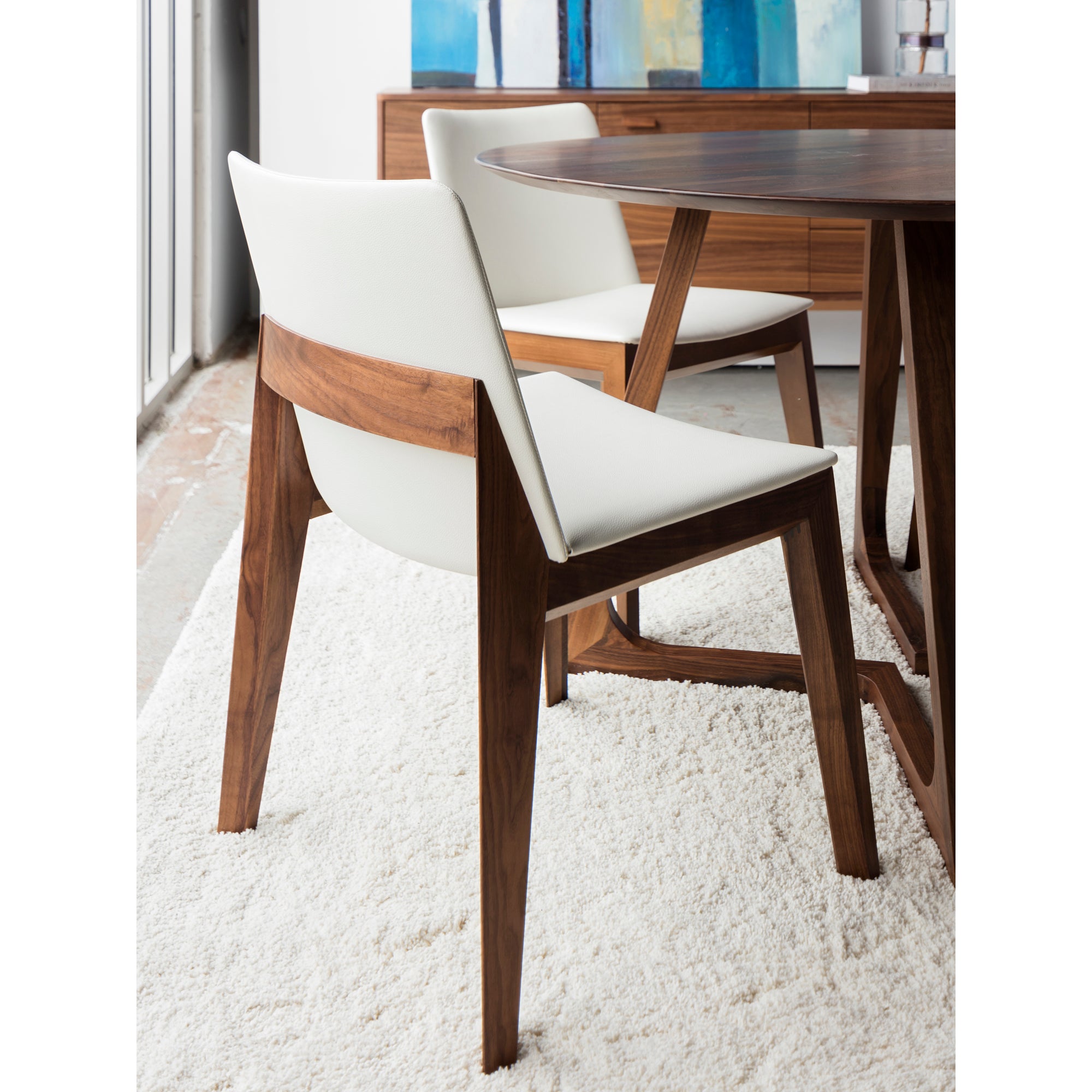 Moes Deco Dining Chair Cream White- Set Of Two BC-1016-05