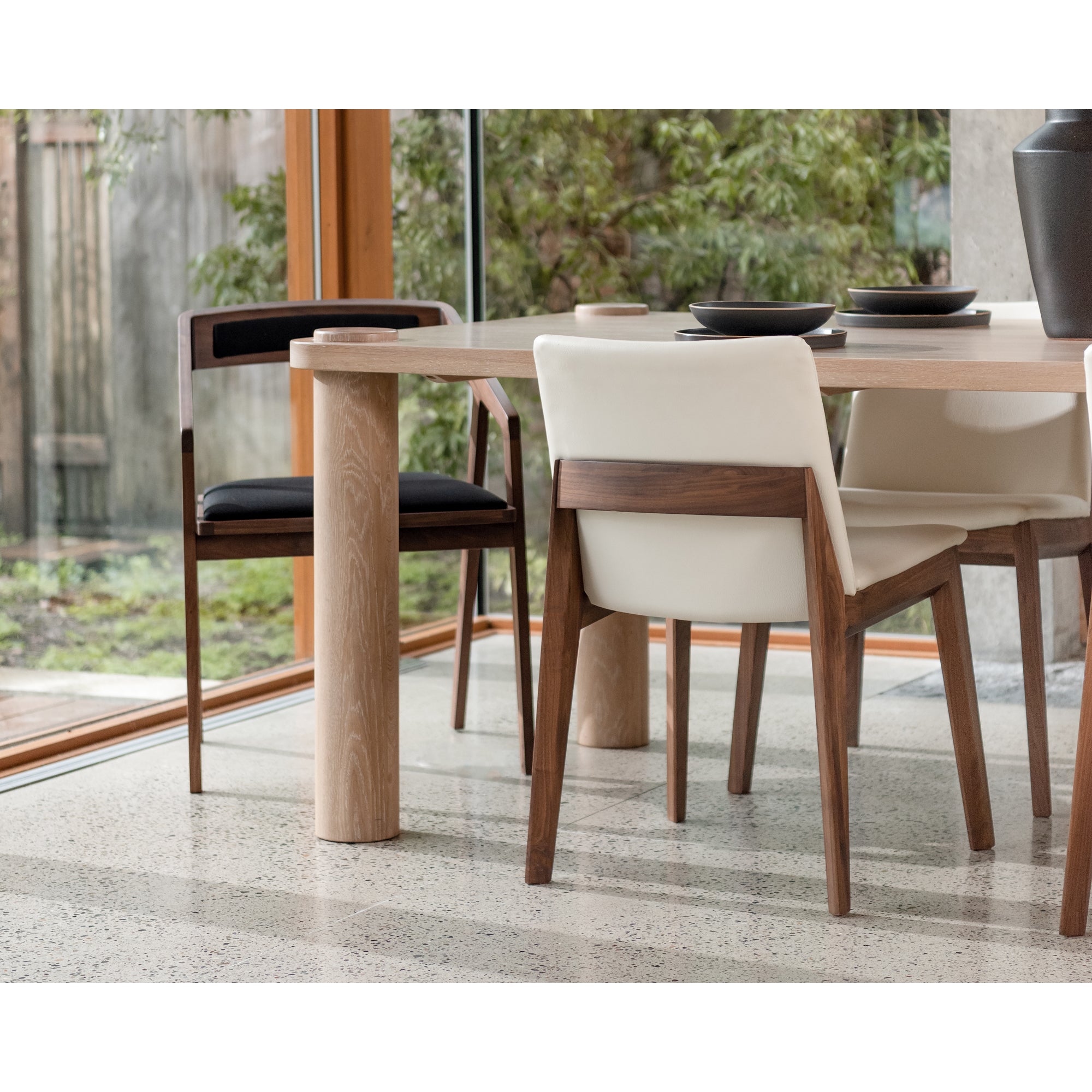 Moes Deco Dining Chair Cream White- Set Of Two BC-1016-05