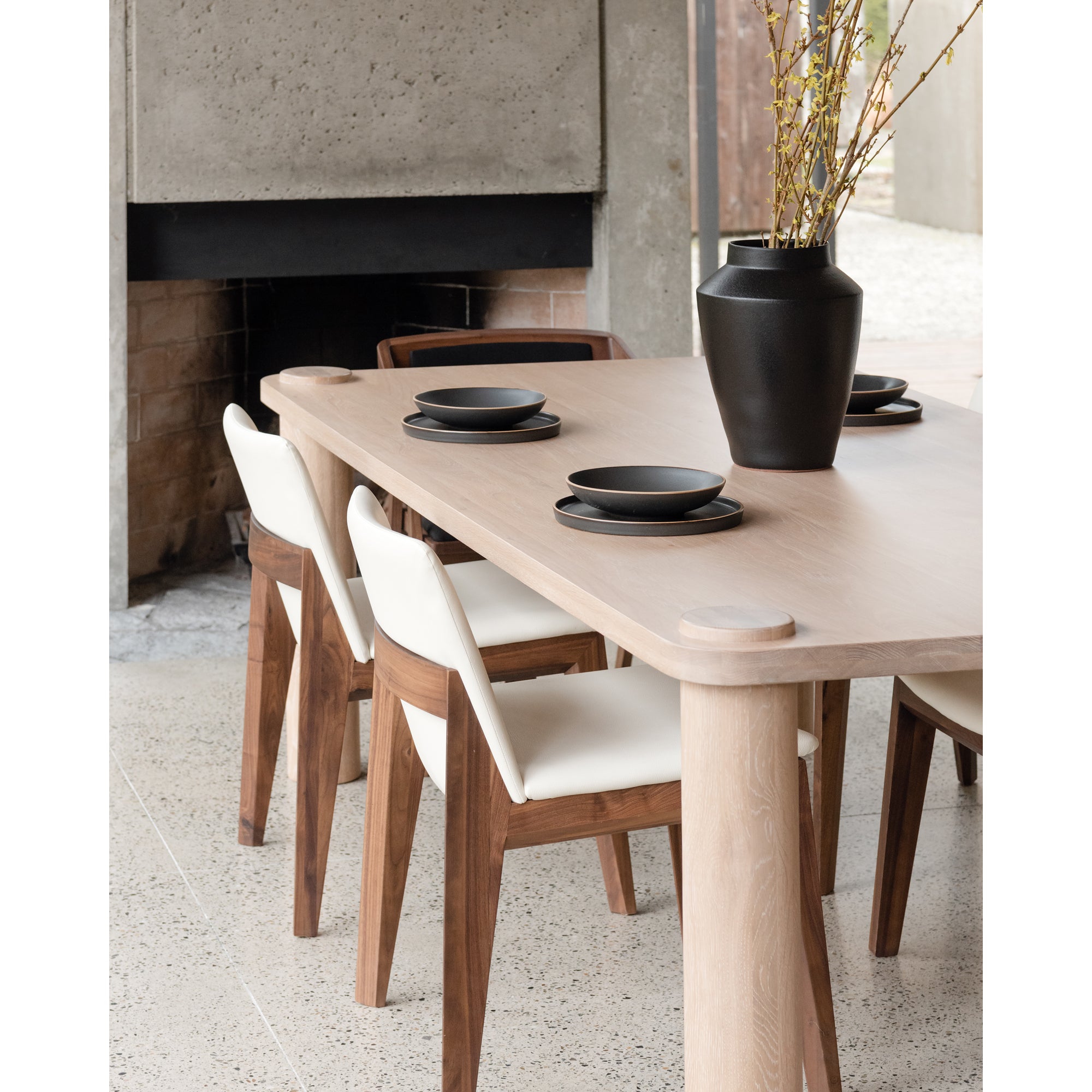 Moes Deco Dining Chair Cream White- Set Of Two BC-1016-05