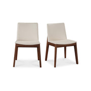 Moes Deco Dining Chair Cream White- Set Of Two BC-1016-05