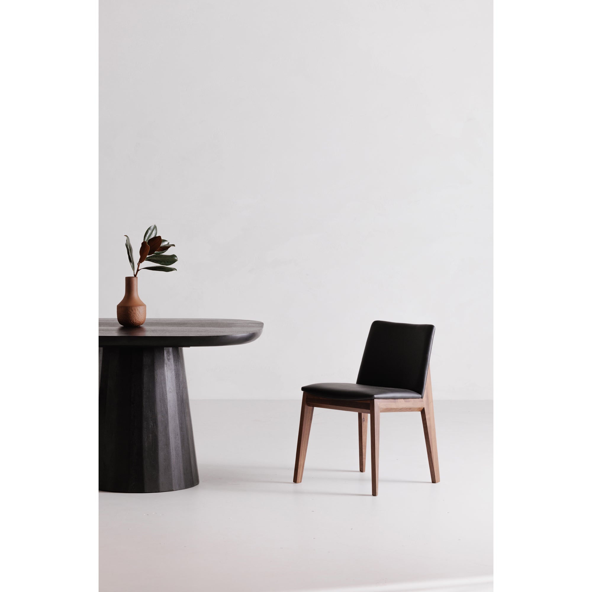 Moes Deco Dining Chair Ebony PVC - Set Of Two BC-1016-48