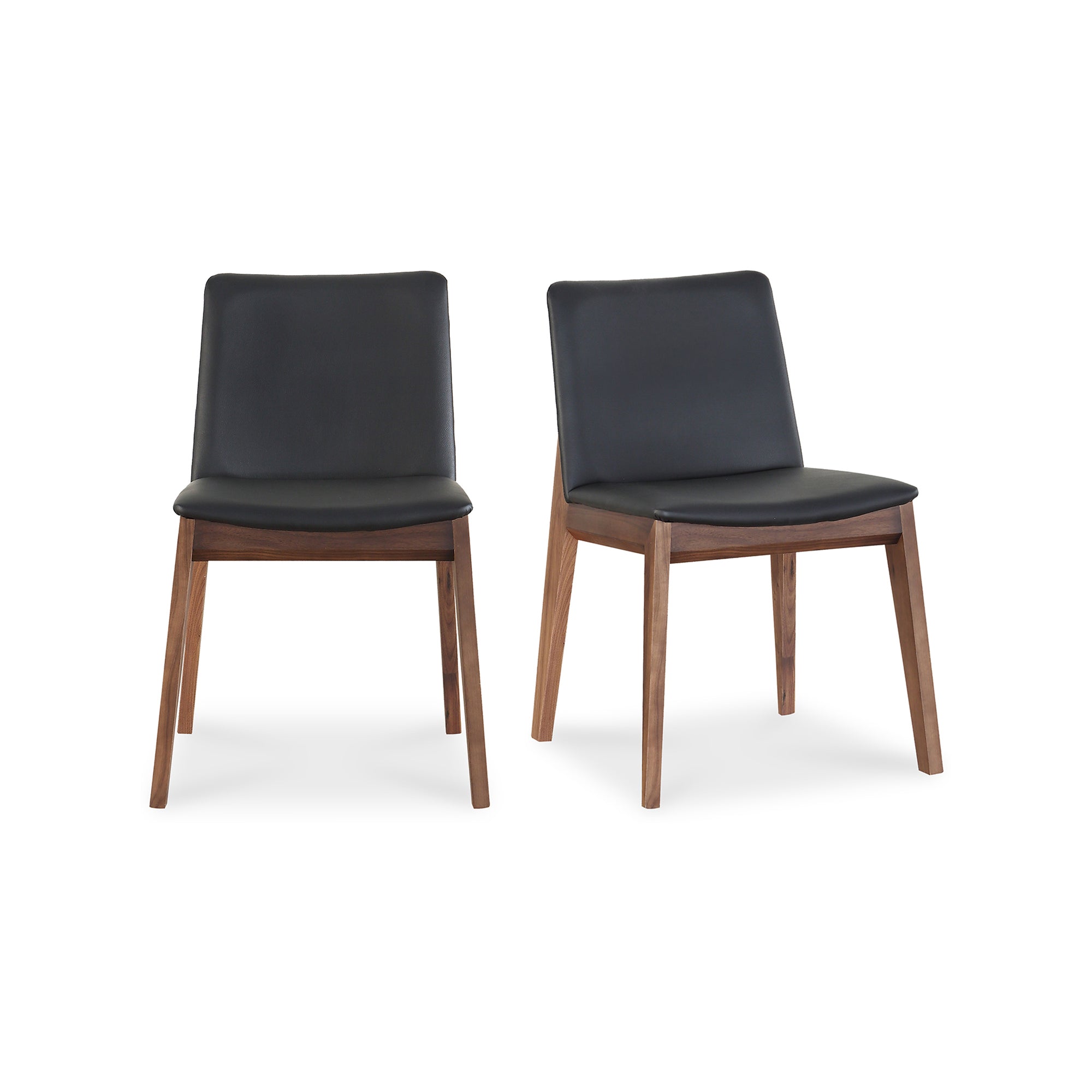 Moes Deco Dining Chair Ebony PVC - Set Of Two BC-1016-48
