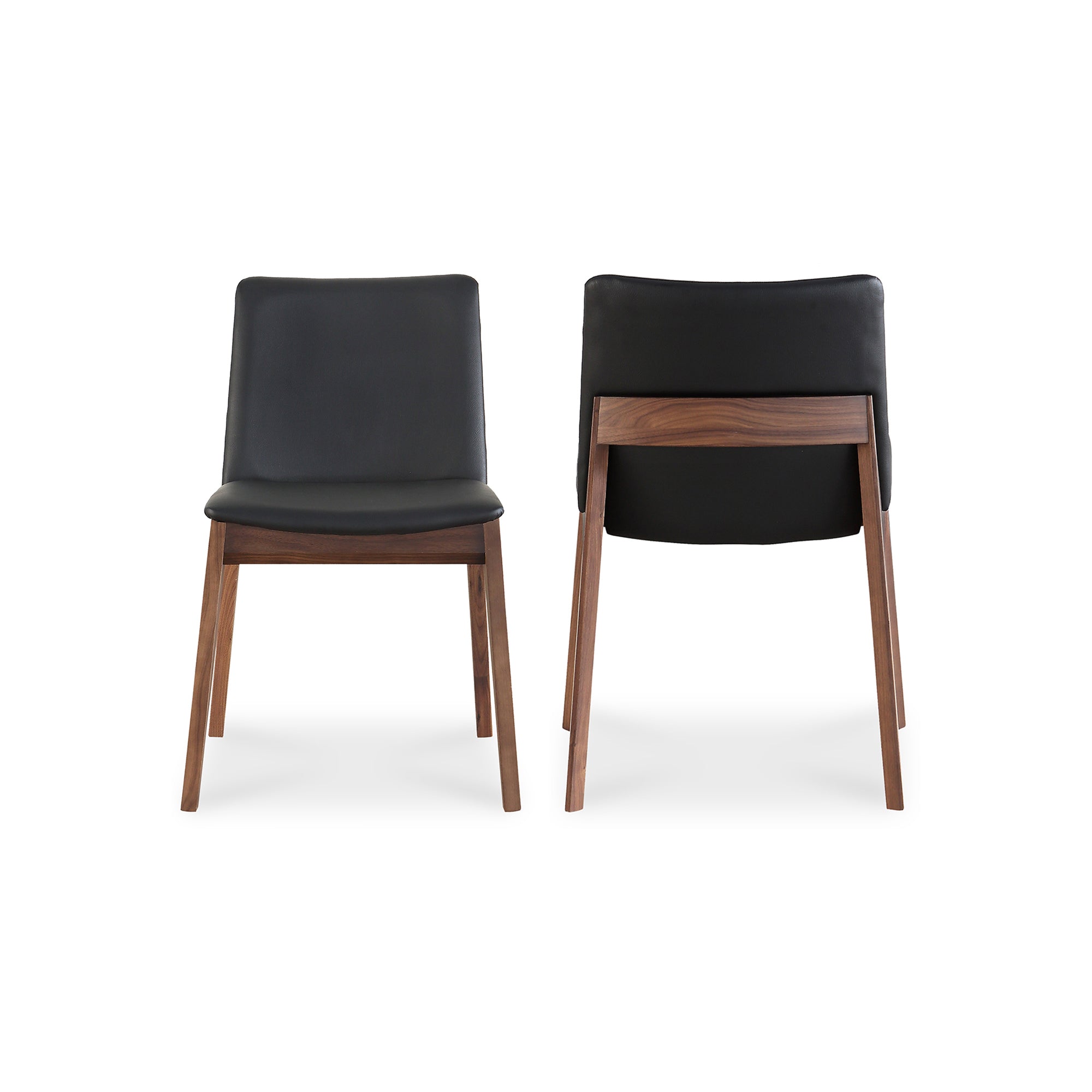 Moes Deco Dining Chair Ebony PVC - Set Of Two BC-1016-48