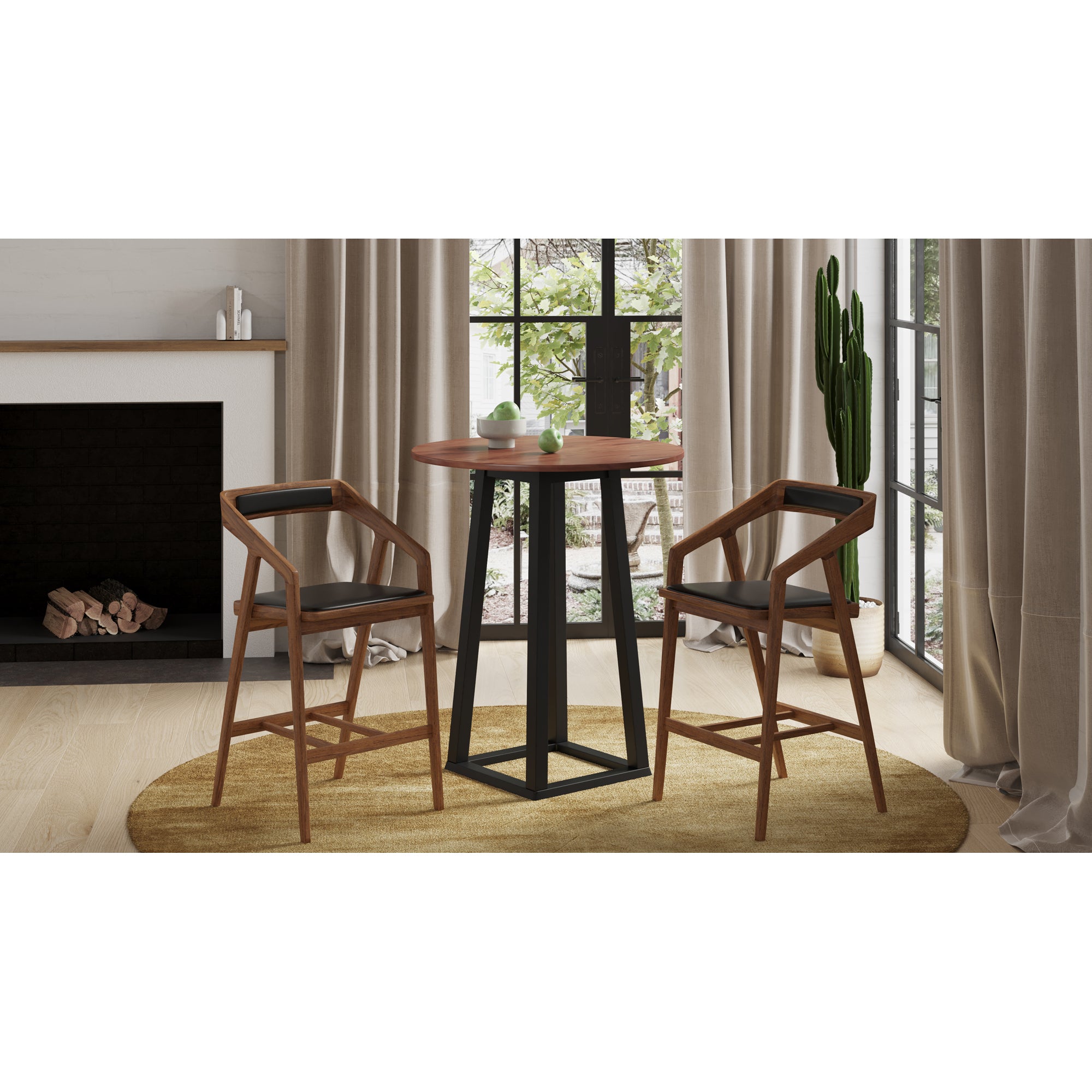 Moes Tri-Mesa Bar Table Brown BC-1033-03