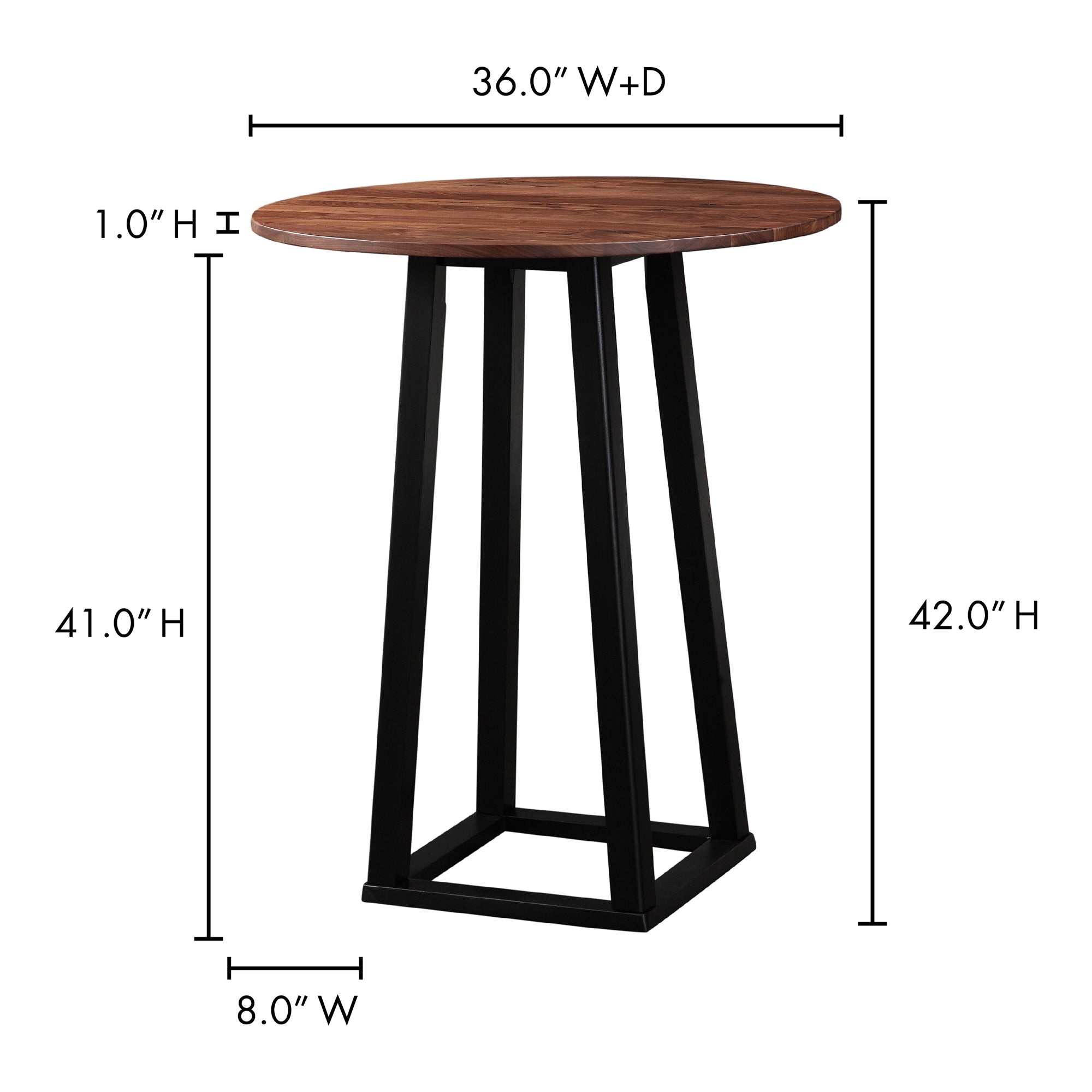 Moes Tri-Mesa Bar Table Brown BC-1033-03