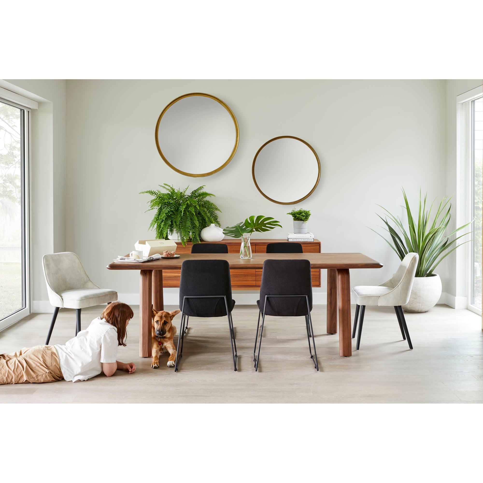 Moes Malibu Dining Table Walnut BC-1046-03