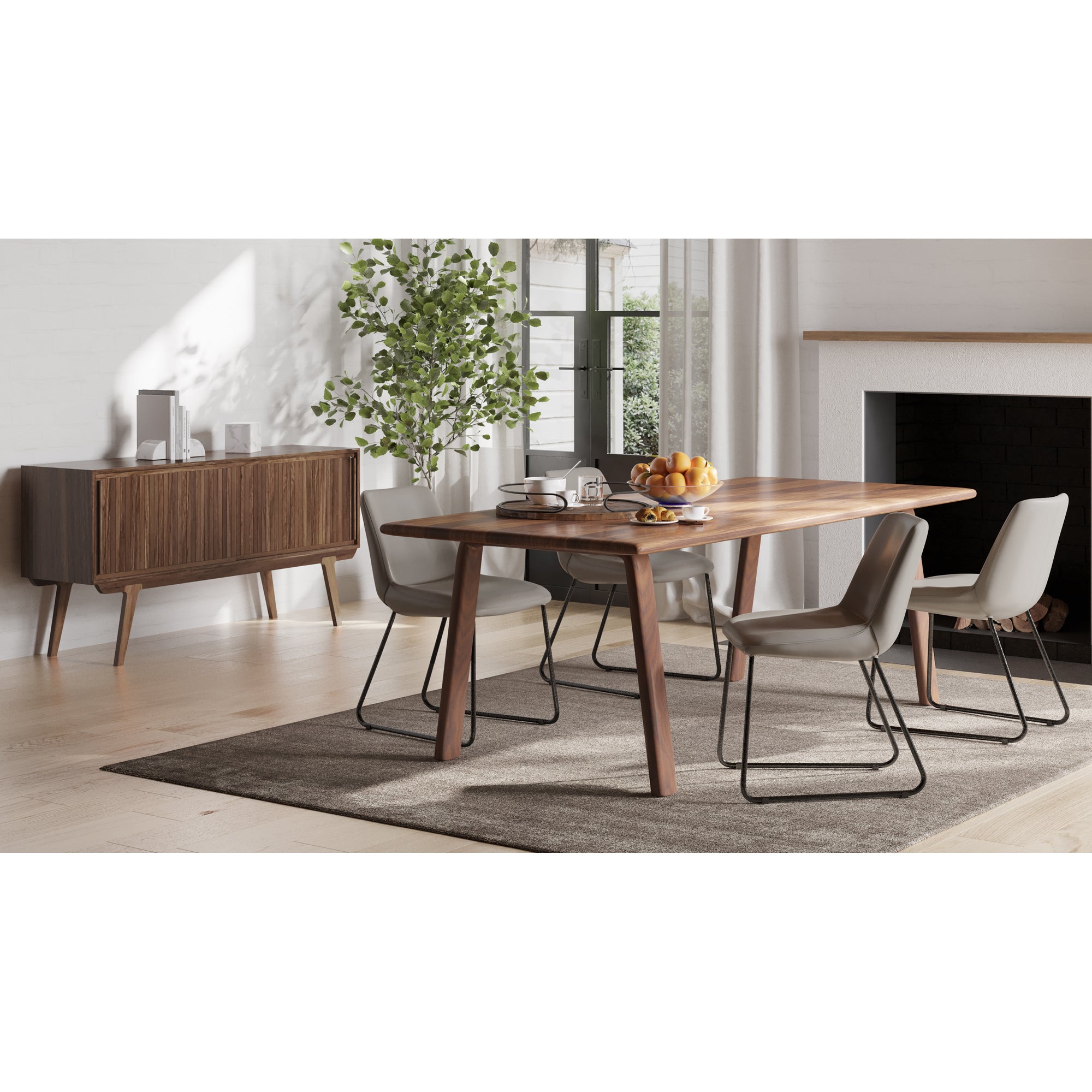 Moes Malibu Dining Table Walnut BC-1046-03