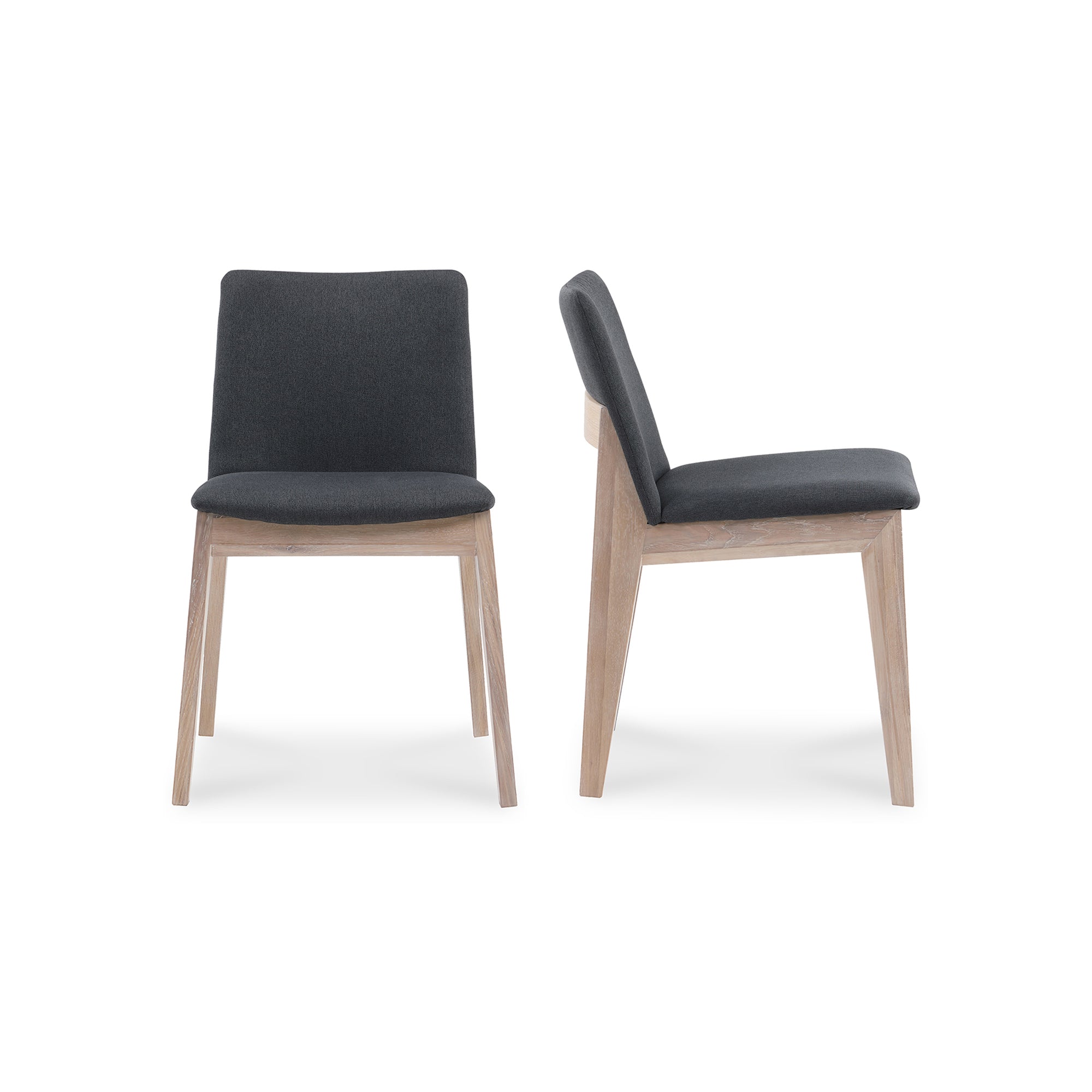 Moes Deco Oak Dining Chair Dark Grey - Set Of Two BC-1086-25