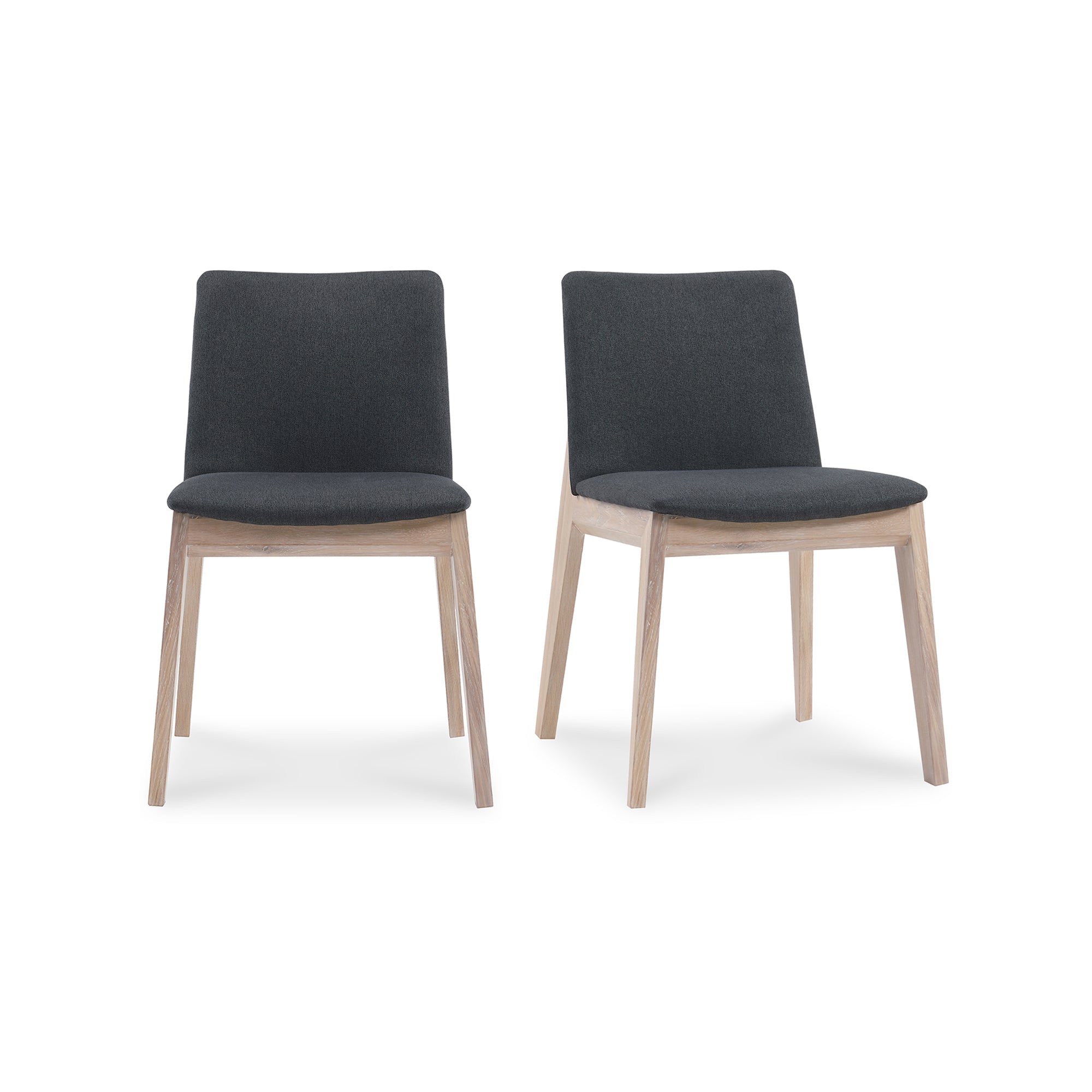 Moes Deco Oak Dining Chair Dark Grey - Set Of Two BC-1086-25