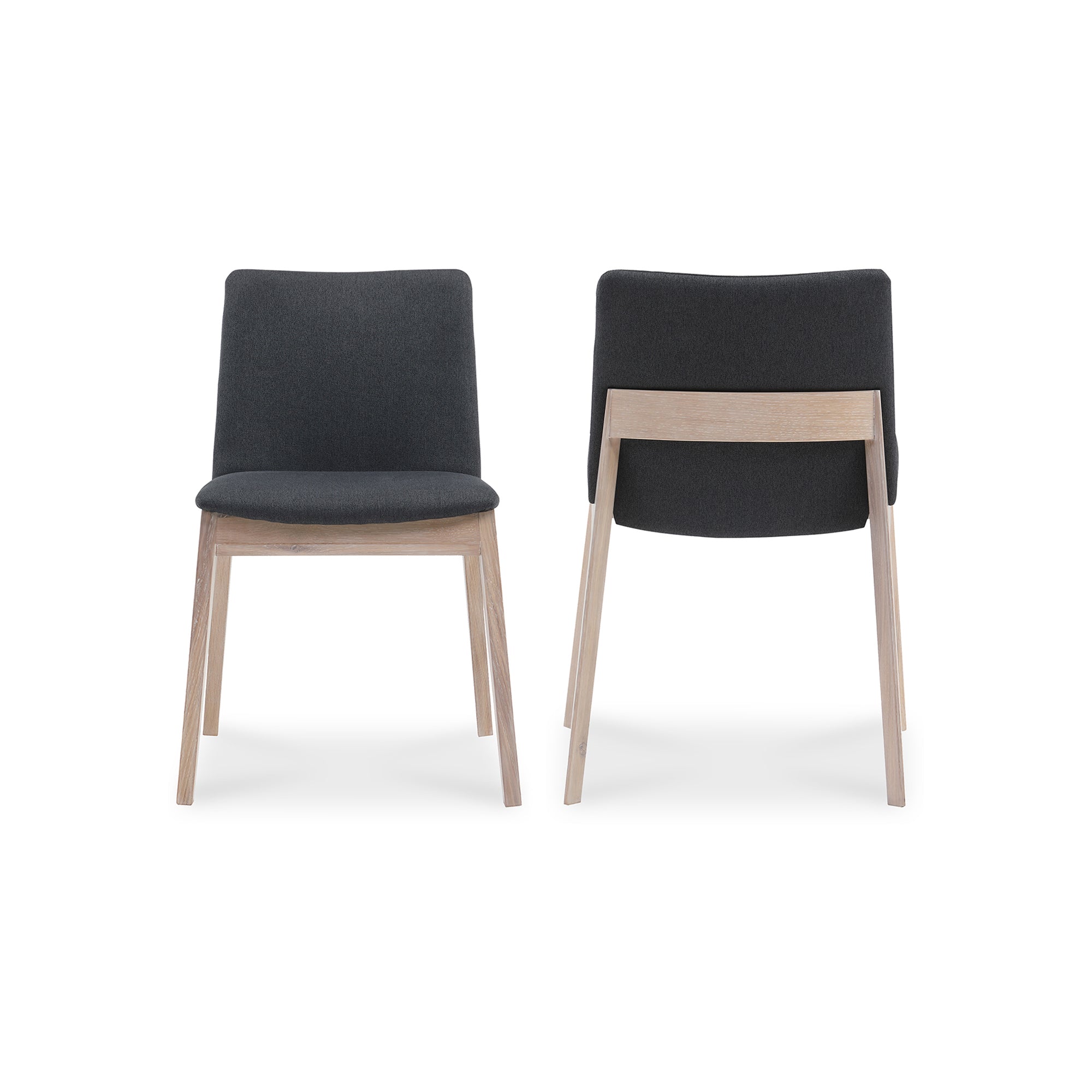 Moes Deco Oak Dining Chair Dark Grey - Set Of Two BC-1086-25