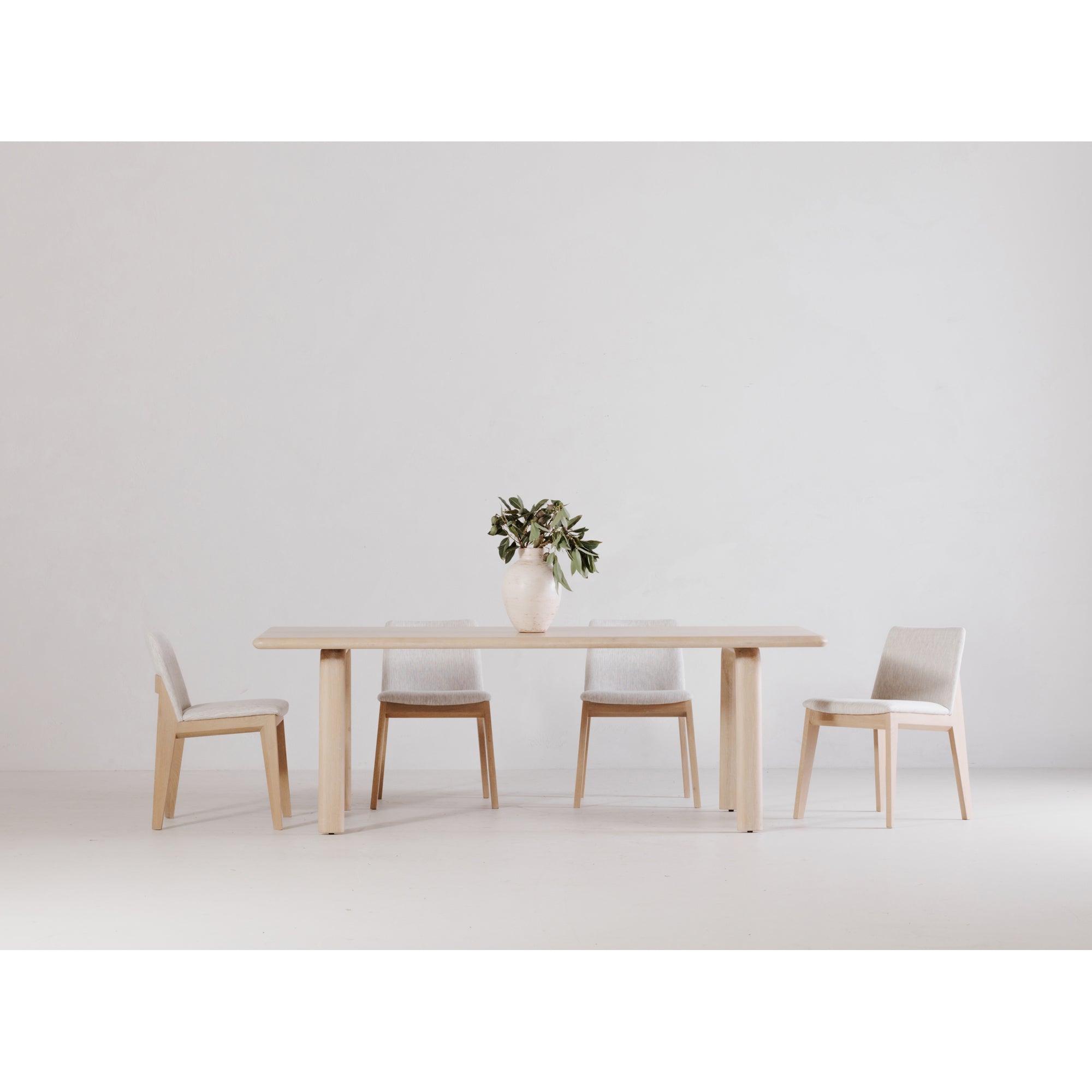 Moes Deco Oak Dining Chair Light Grey - Set Of Two BC-1086-29