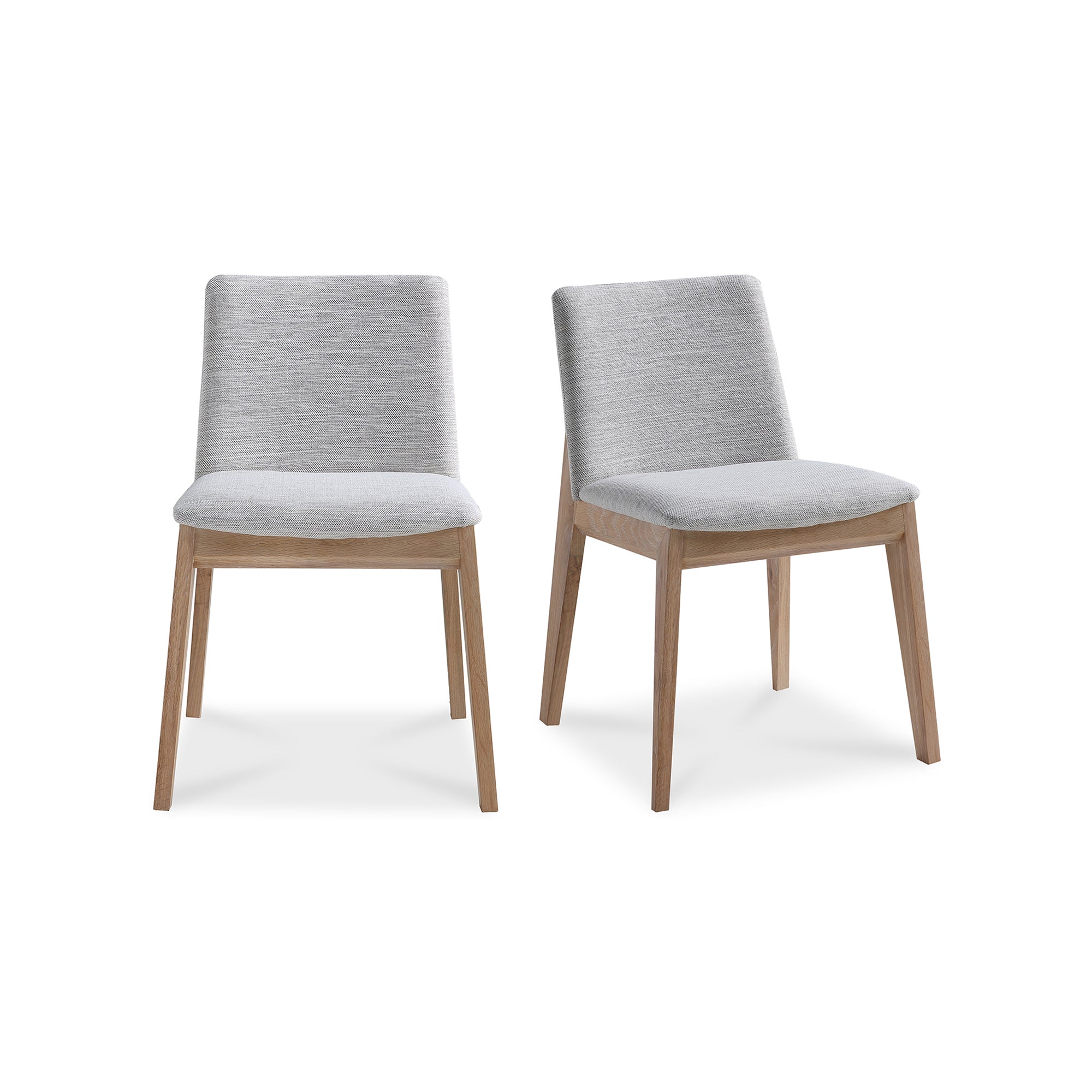 Moes Deco Oak Dining Chair Light Grey - Set Of Two BC-1086-29