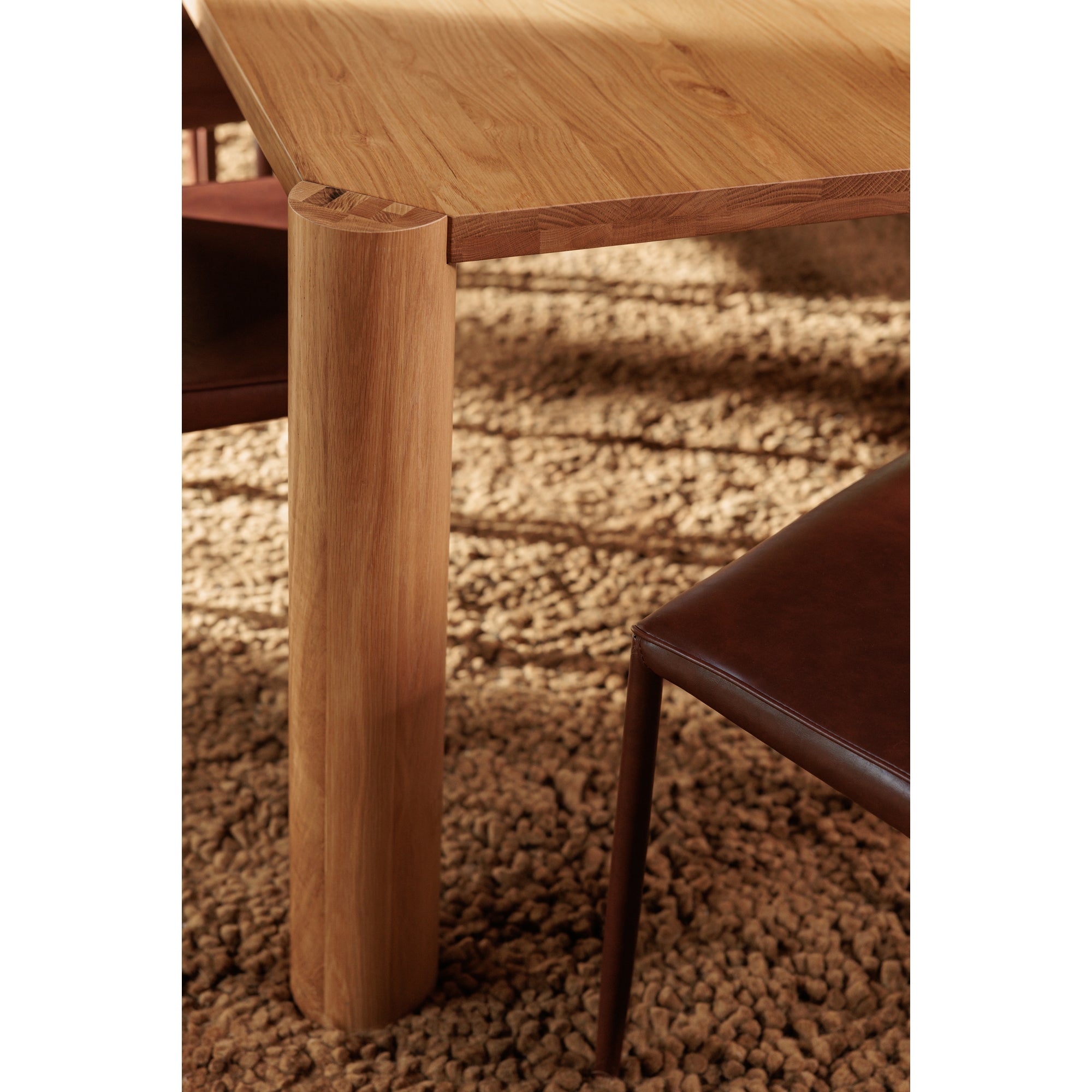 Moes Post Small Dining Table Natural Oak BC-1111-18-0