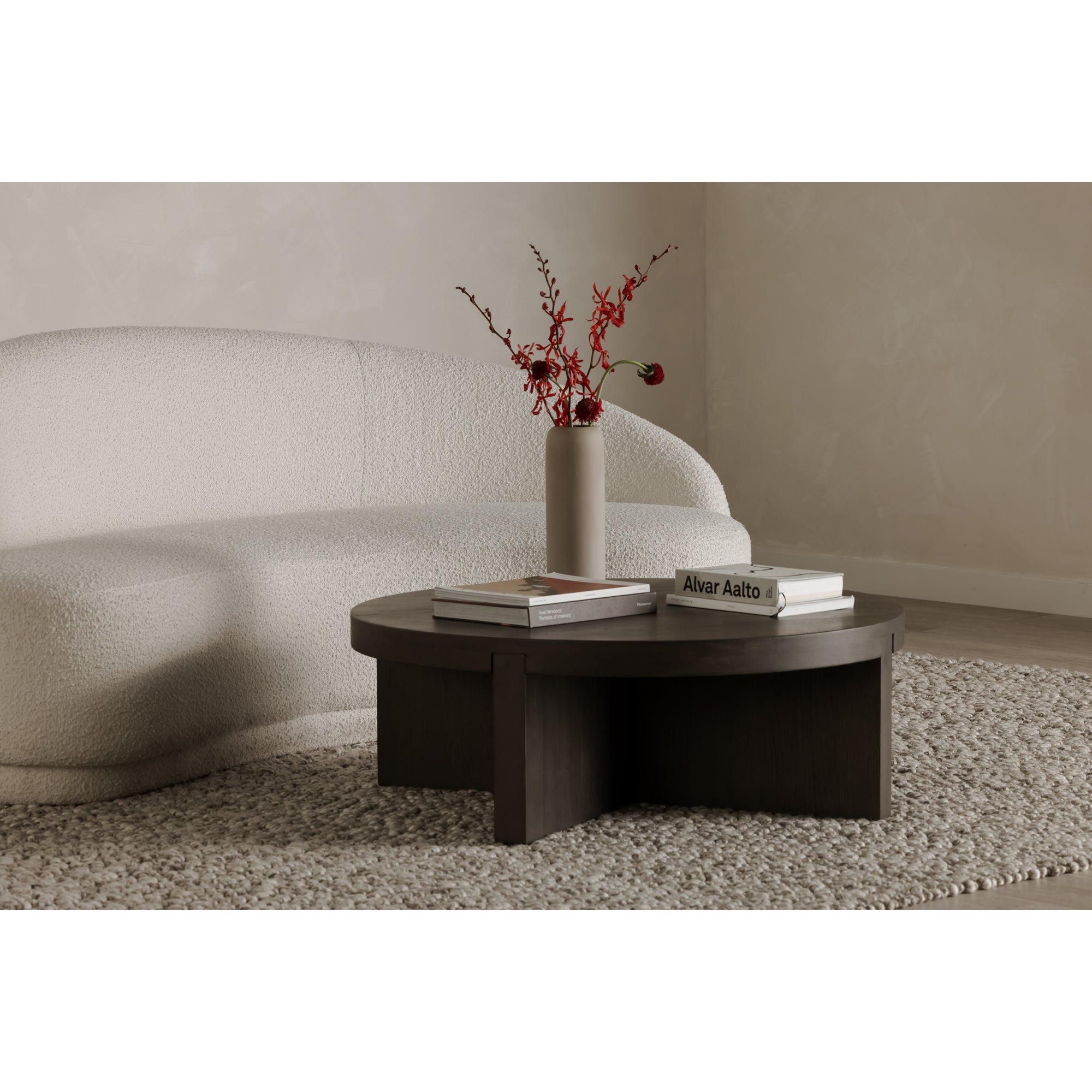 Moes Folke Round Coffee Table Dark Brown BC-1117-21