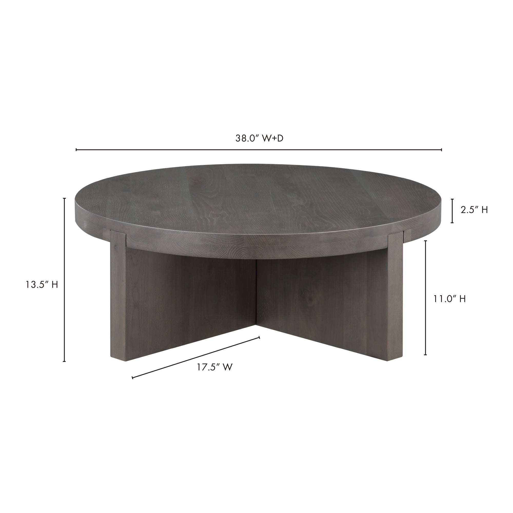 Moes Folke Round Coffee Table Dark Brown BC-1117-21
