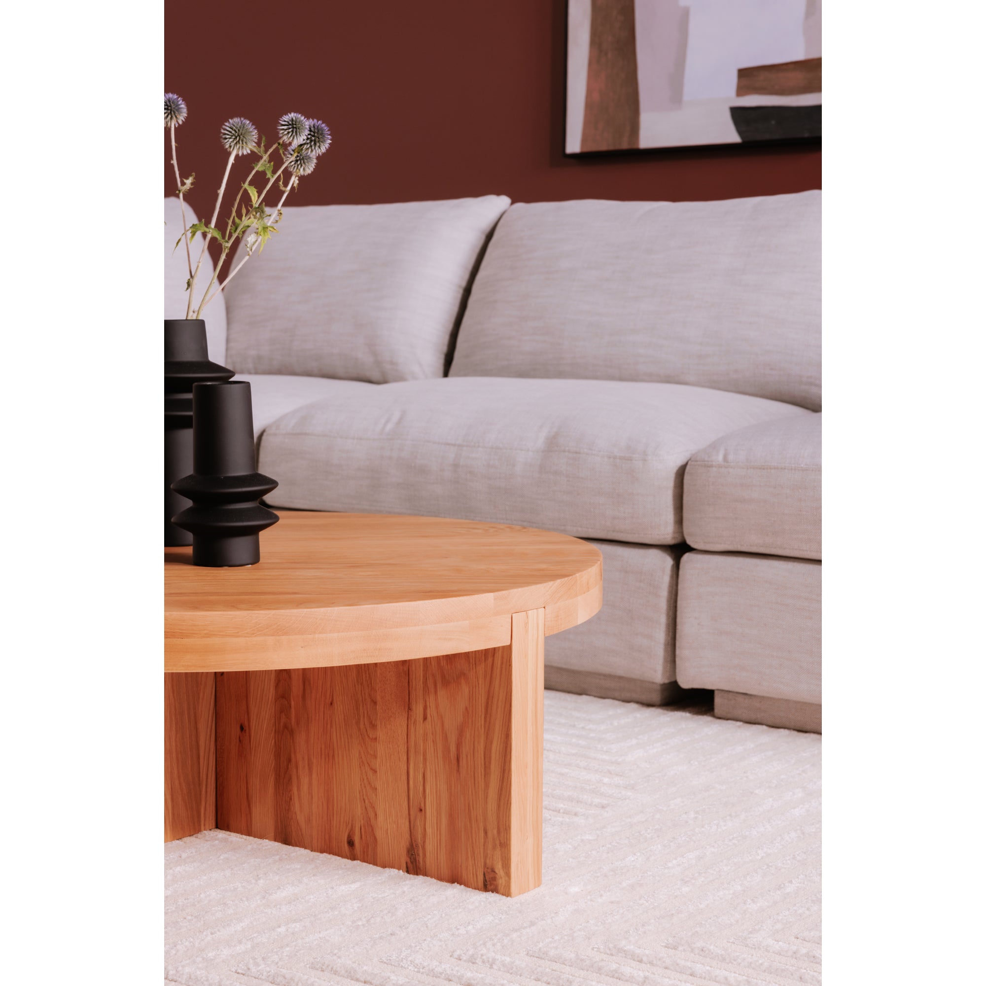 Moes Folke Round Coffee Table Natural Oak BC-1117-24