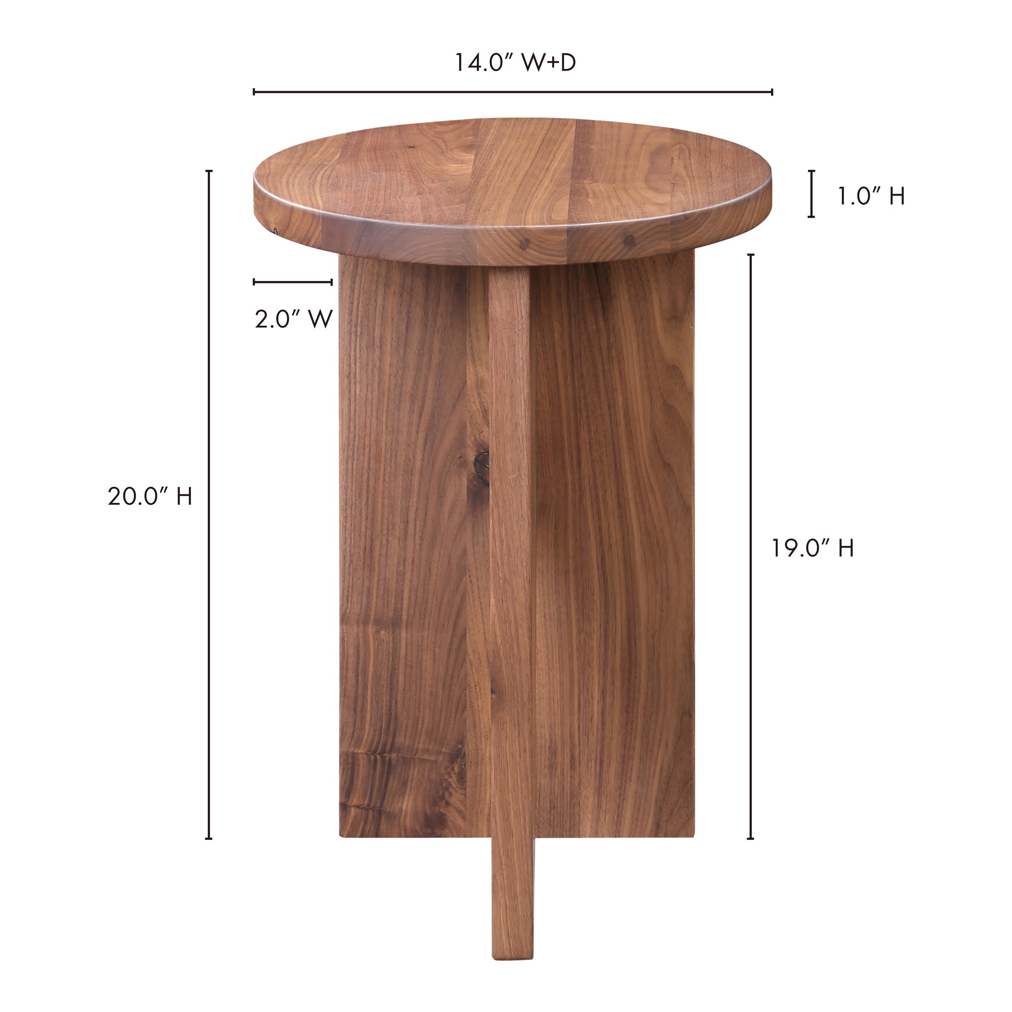Moes Grace Accent Table Walnut Brown BC-1122-03