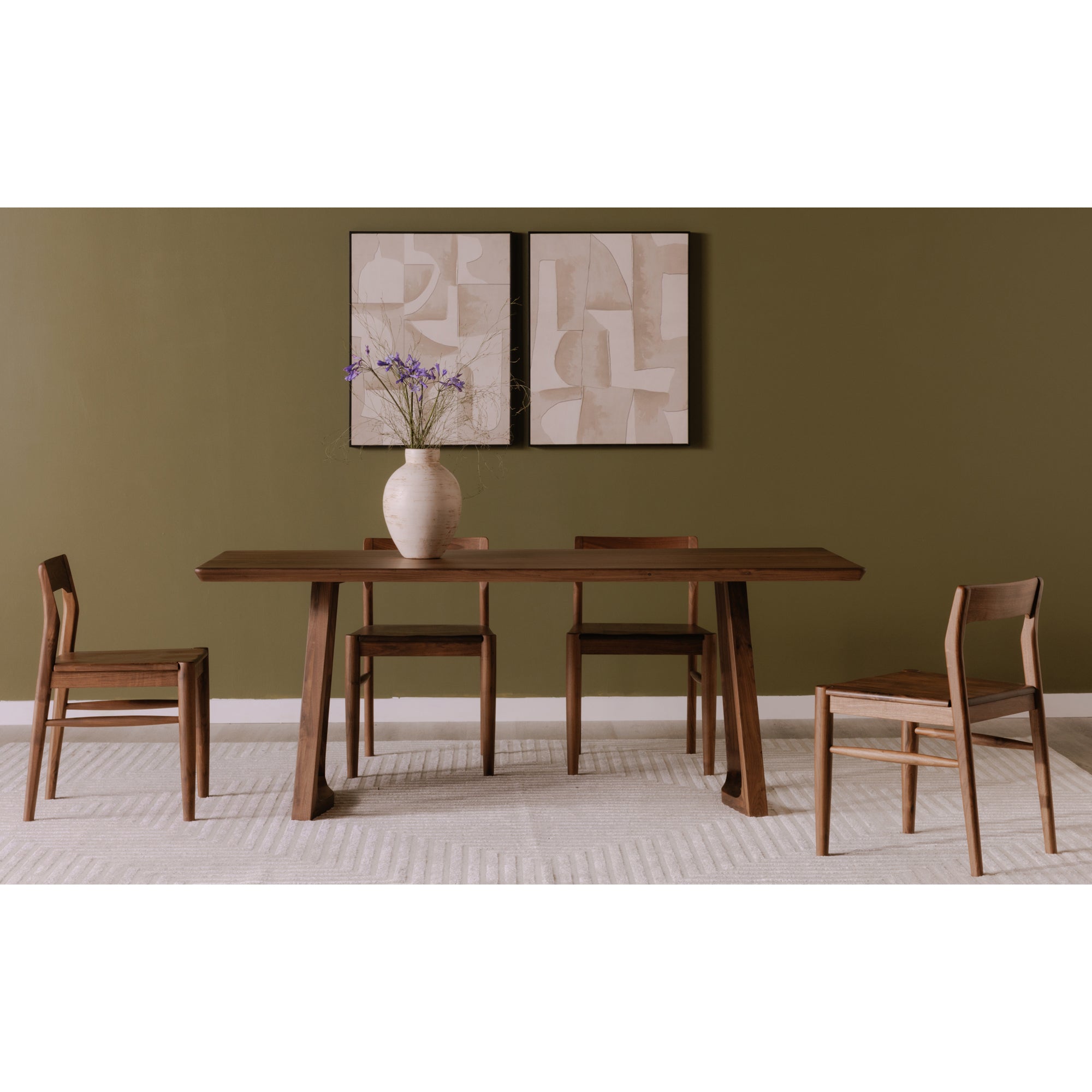 Moes Owing Dining Chair Walnut Brown - Set Of Two BC-1123-03