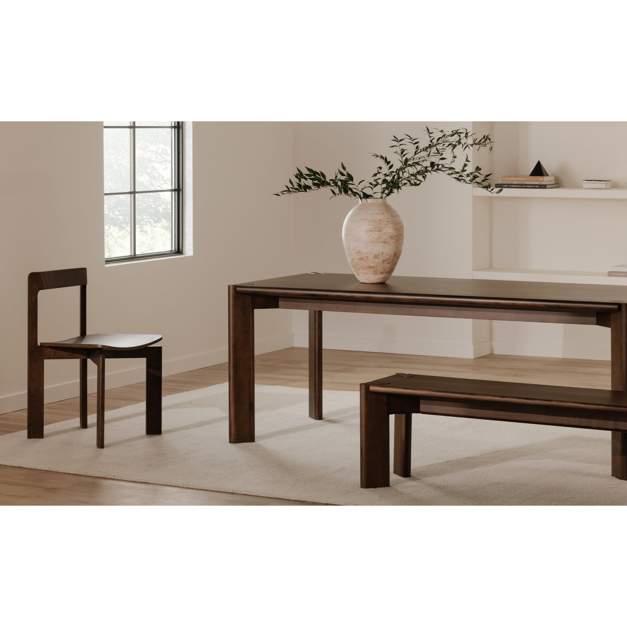 Moes Daifuku Large Dining Table Walnut Stained Ash BC-1132-20