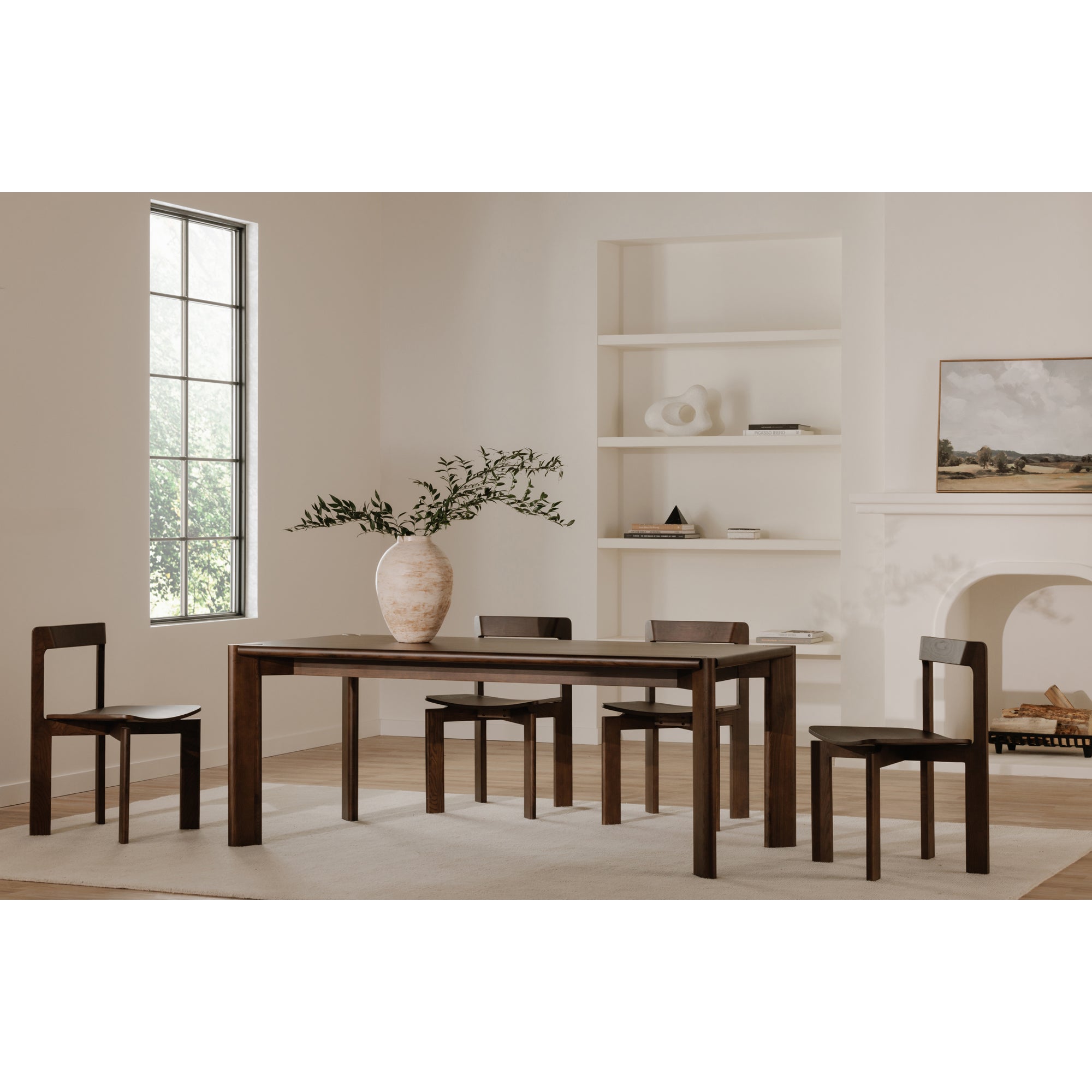 Moes Daifuku Large Dining Table Walnut Stained Ash BC-1132-20