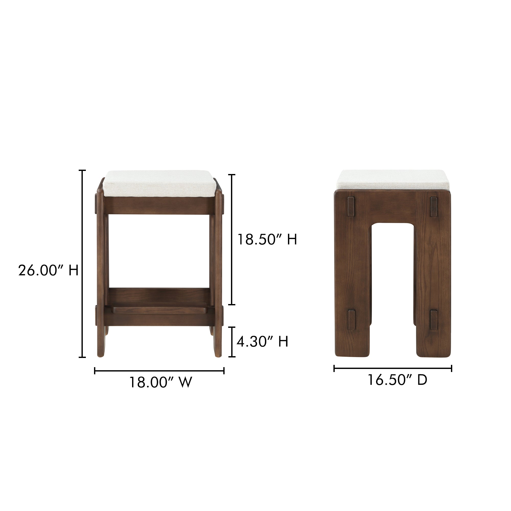 Moes Ashby Counter Stool Brown BC-1135-20