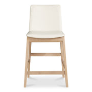 Moes Deco Oak Counter Stool White PVC BC-1138-05