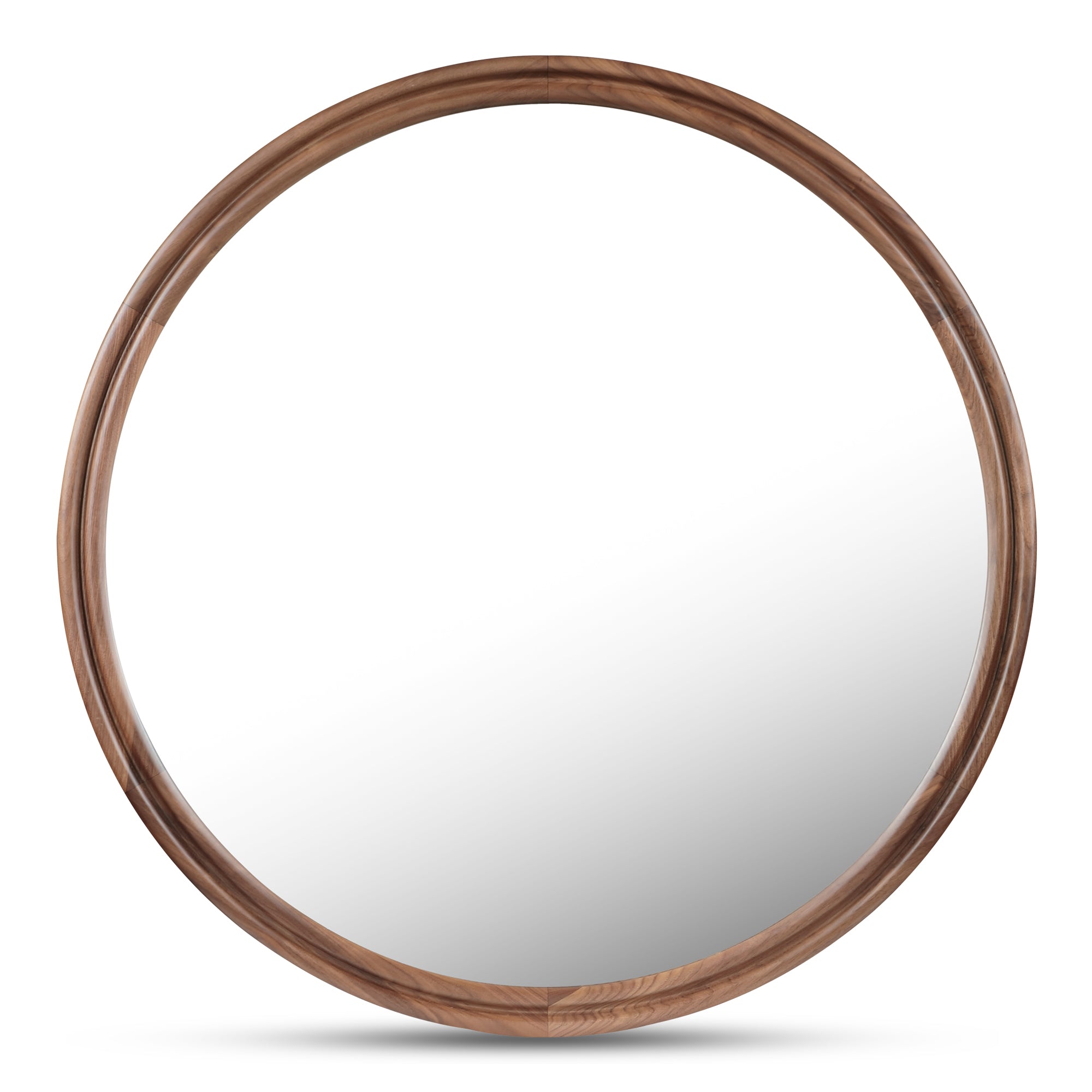 Moes Alcott Large Round Mirror Walnut BC-1150-03