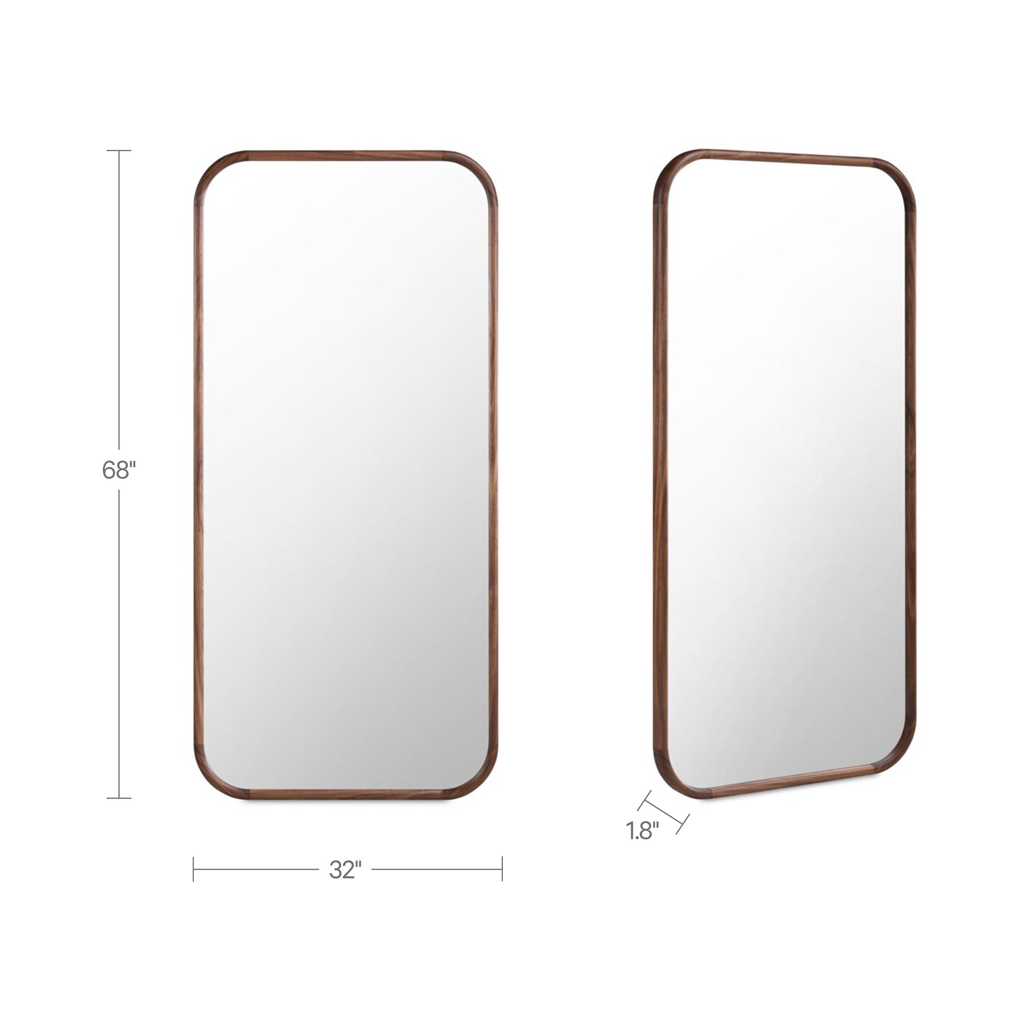Moes Kai Floor Mirror Walnut BC-1151-03