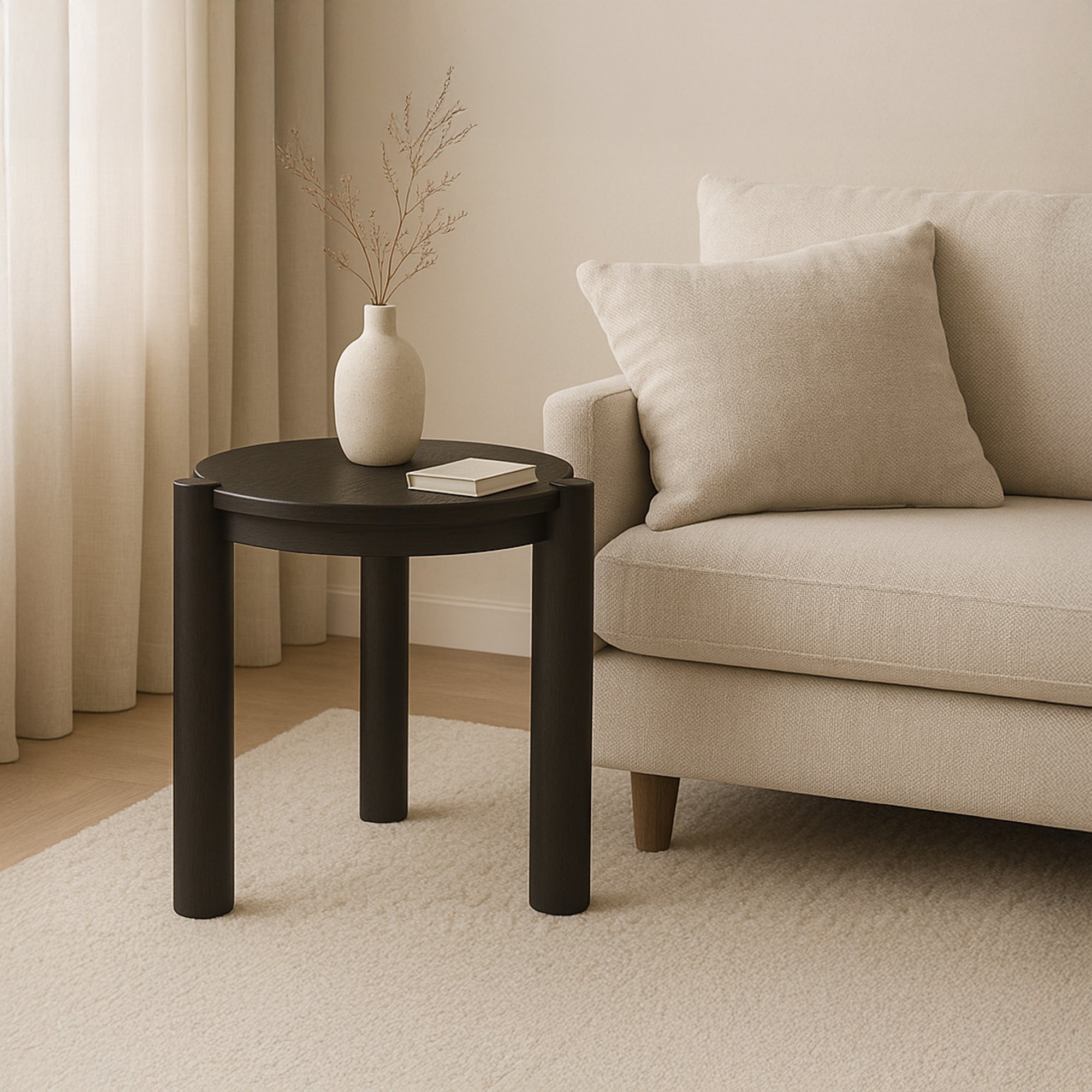 Moes Jack Side Table Brushed Dark Brown BC-1157-20