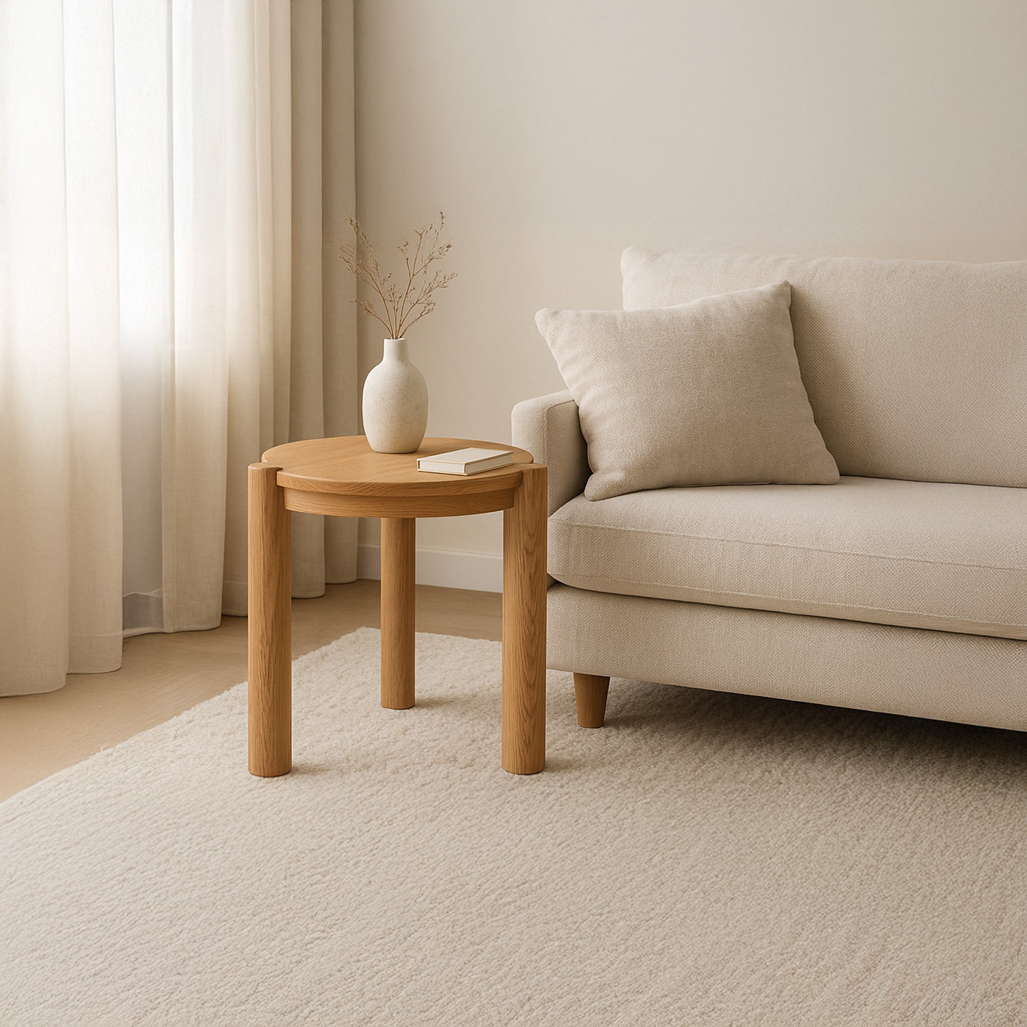 Moes Jack Side Table Brushed Natural Oak BC-1157-24