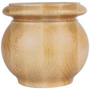 Hardware Resources 5" W x 5" D x 4-1/2" H White Birch Pot Belly Bun Foot