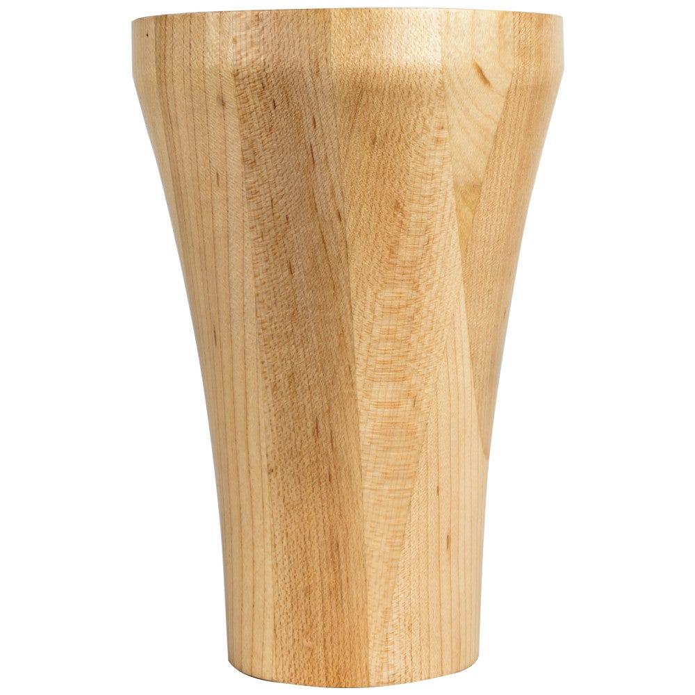 Hardware Resources 4" W x 4" D x 6" H Hard Maple Contemporary Cove Bun Foot